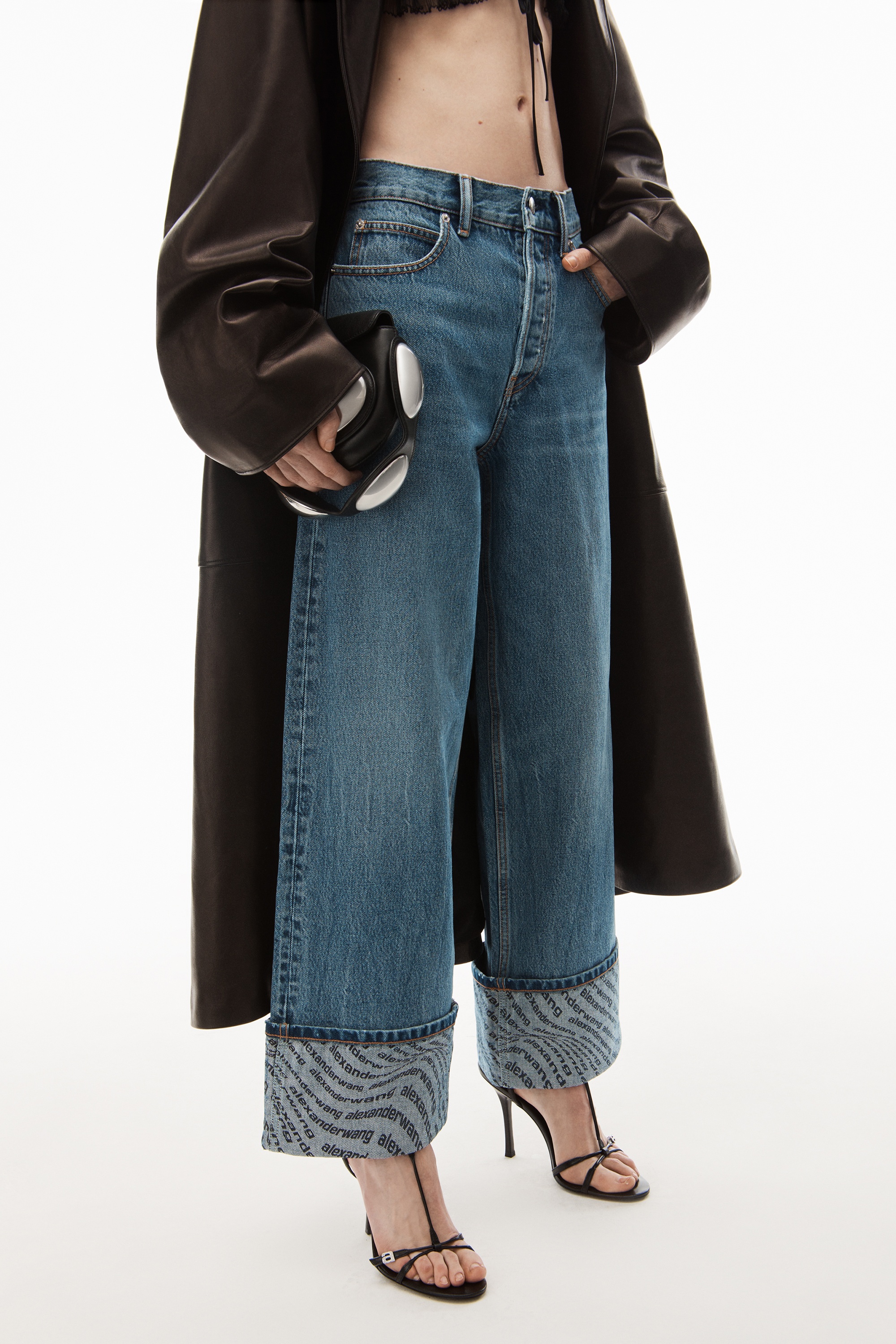 WAVE CUFF WIDE JEAN IN DENIM - 3