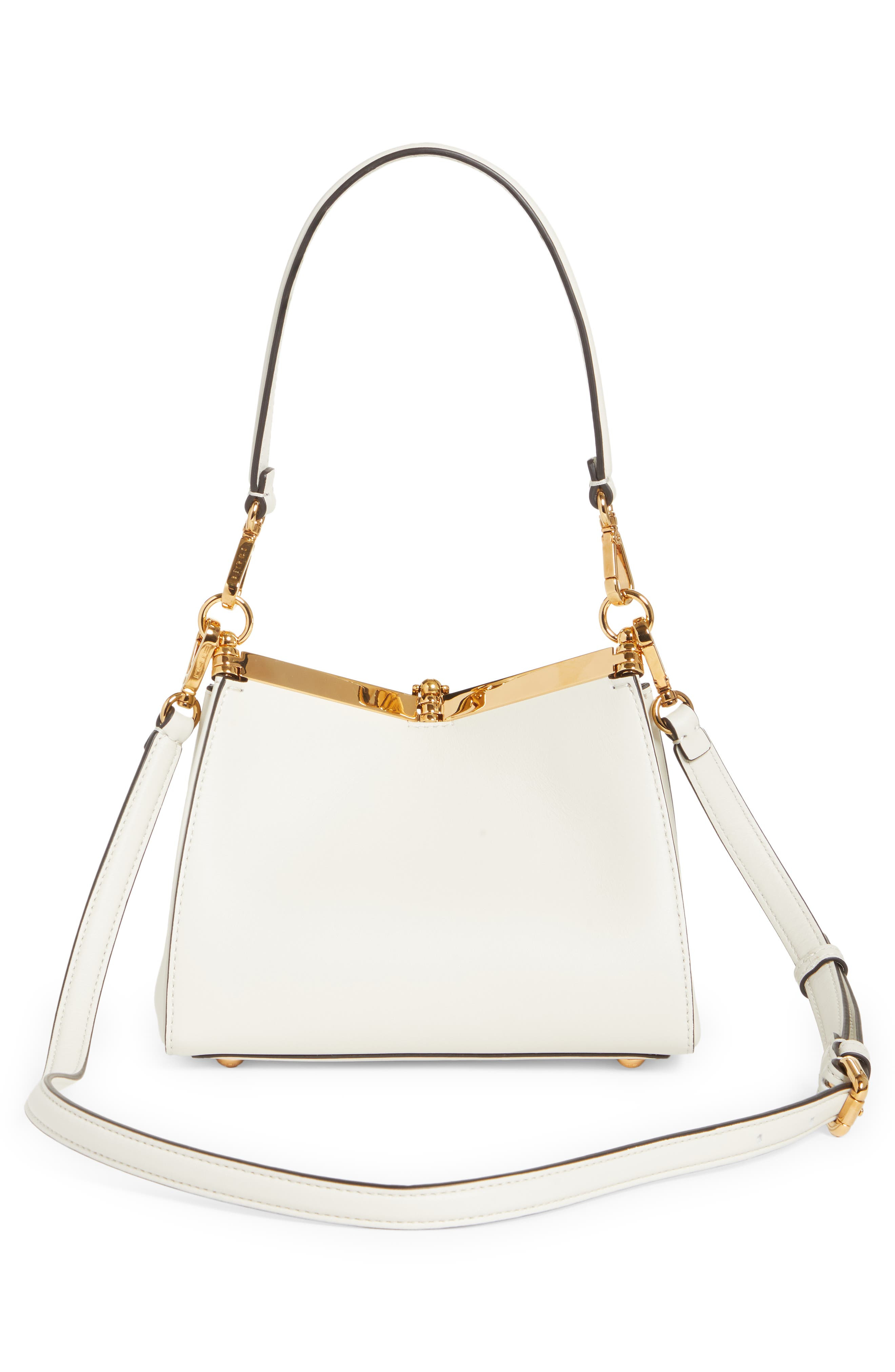Etro Small Vela Leather Shoulder Bag in White at Nordstrom - 4