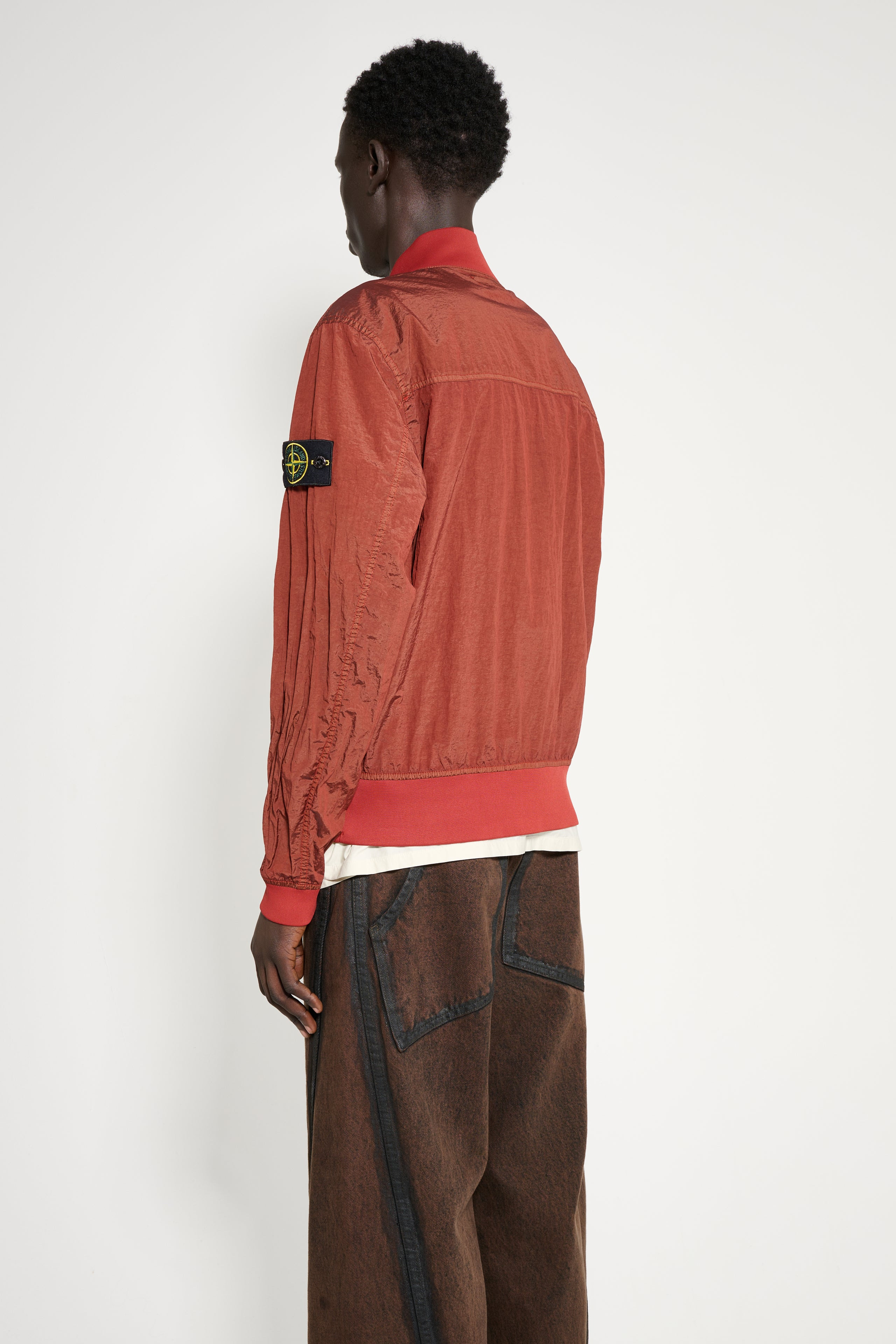 STONE ISLAND NYLON METAL BOMBER JACKET COPPER - 4