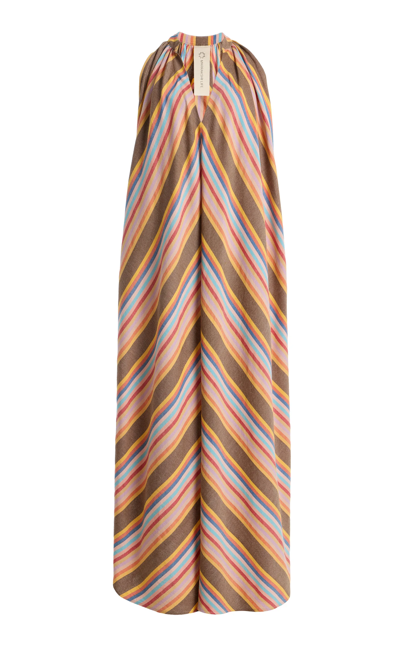 Exclusive La Isla The Cotton Halter Dress brown - 1