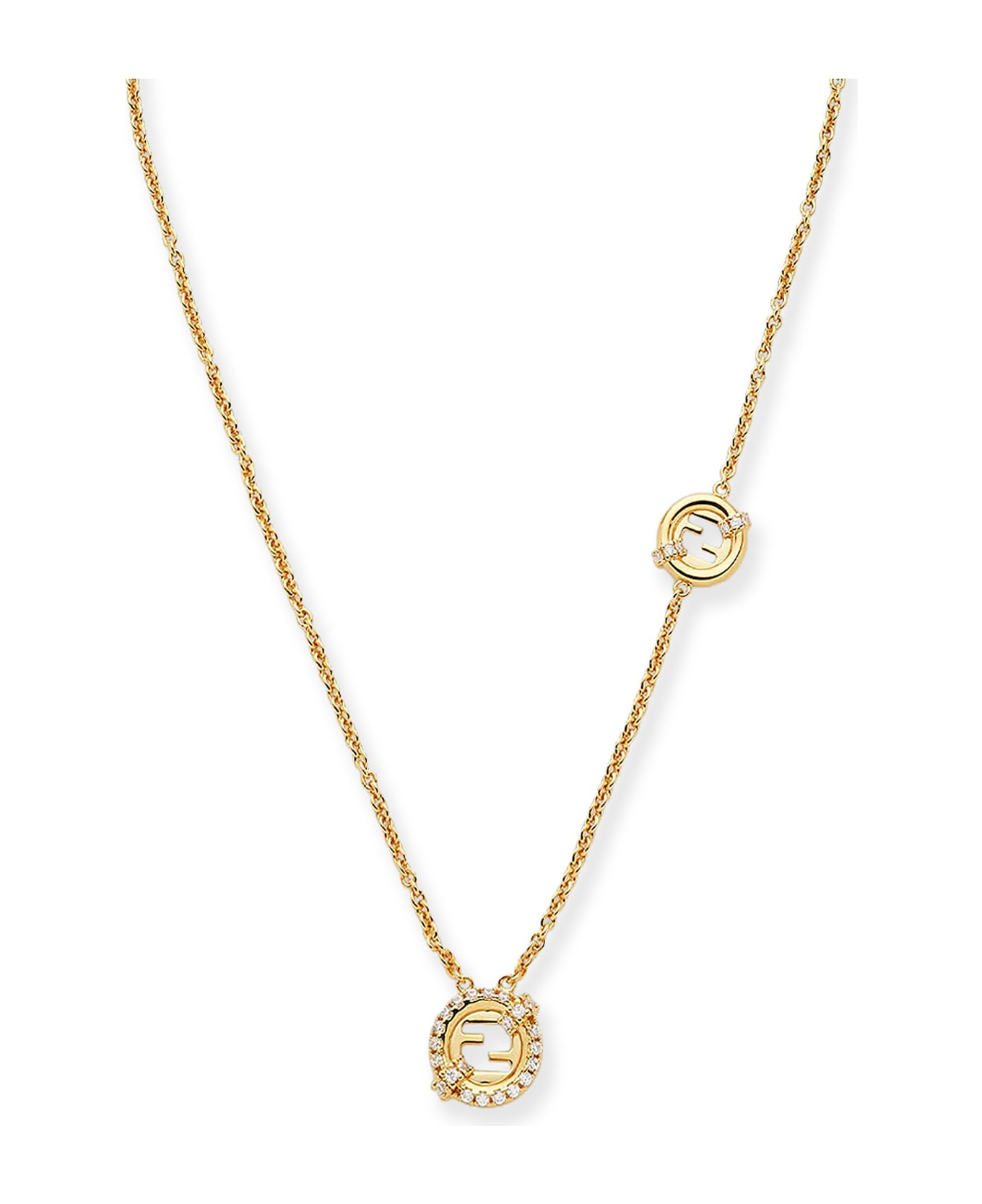Everround Metal Necklace With Rhinestones - 2