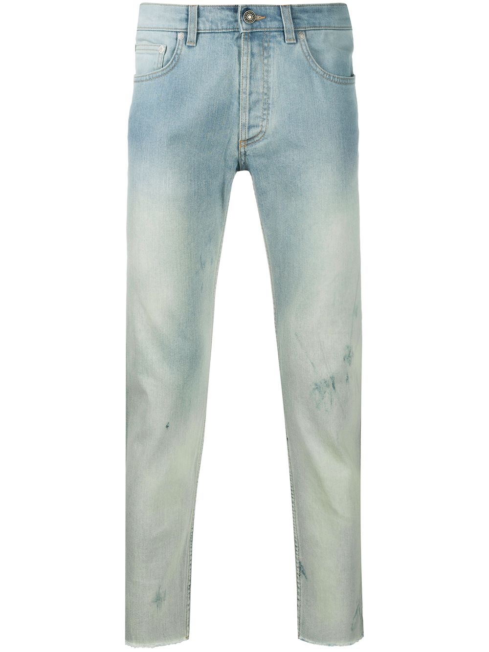 faded raw-edge jeans - 1