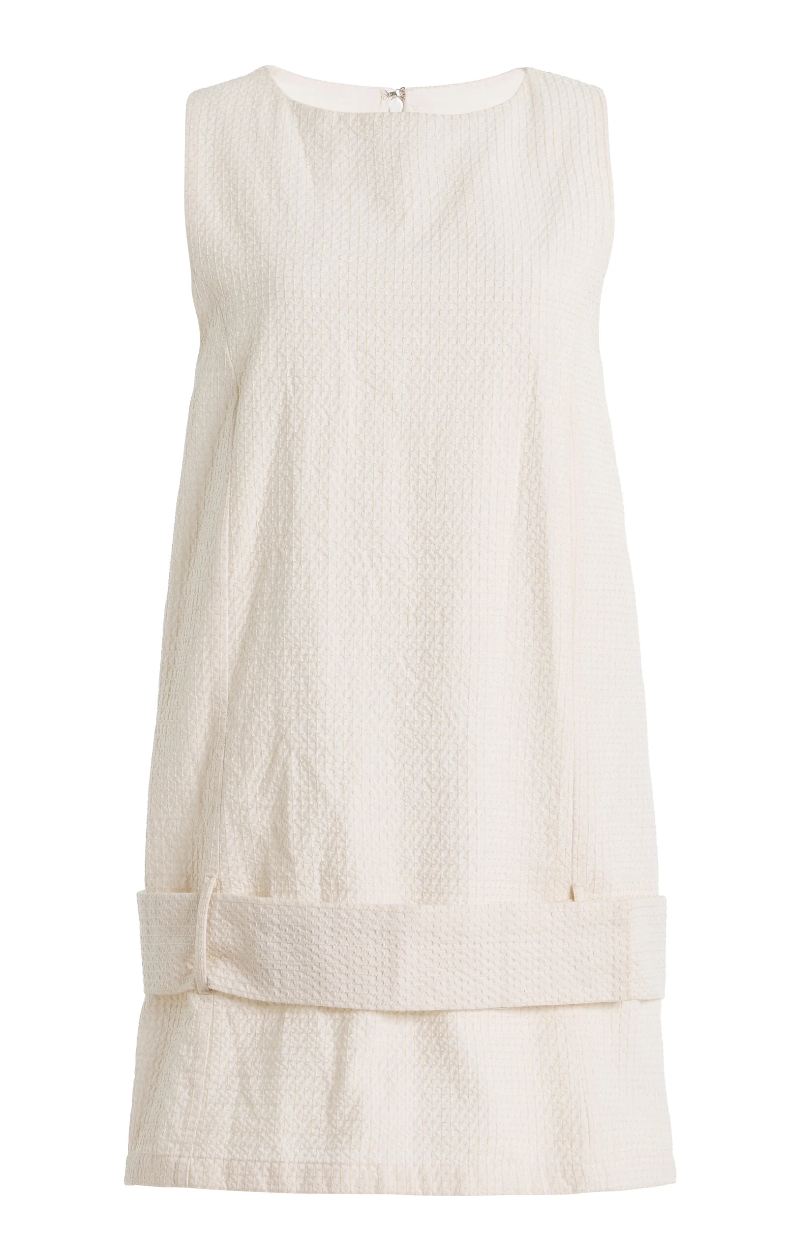 Diana Embroidered Cotton Mini Dress white - 1