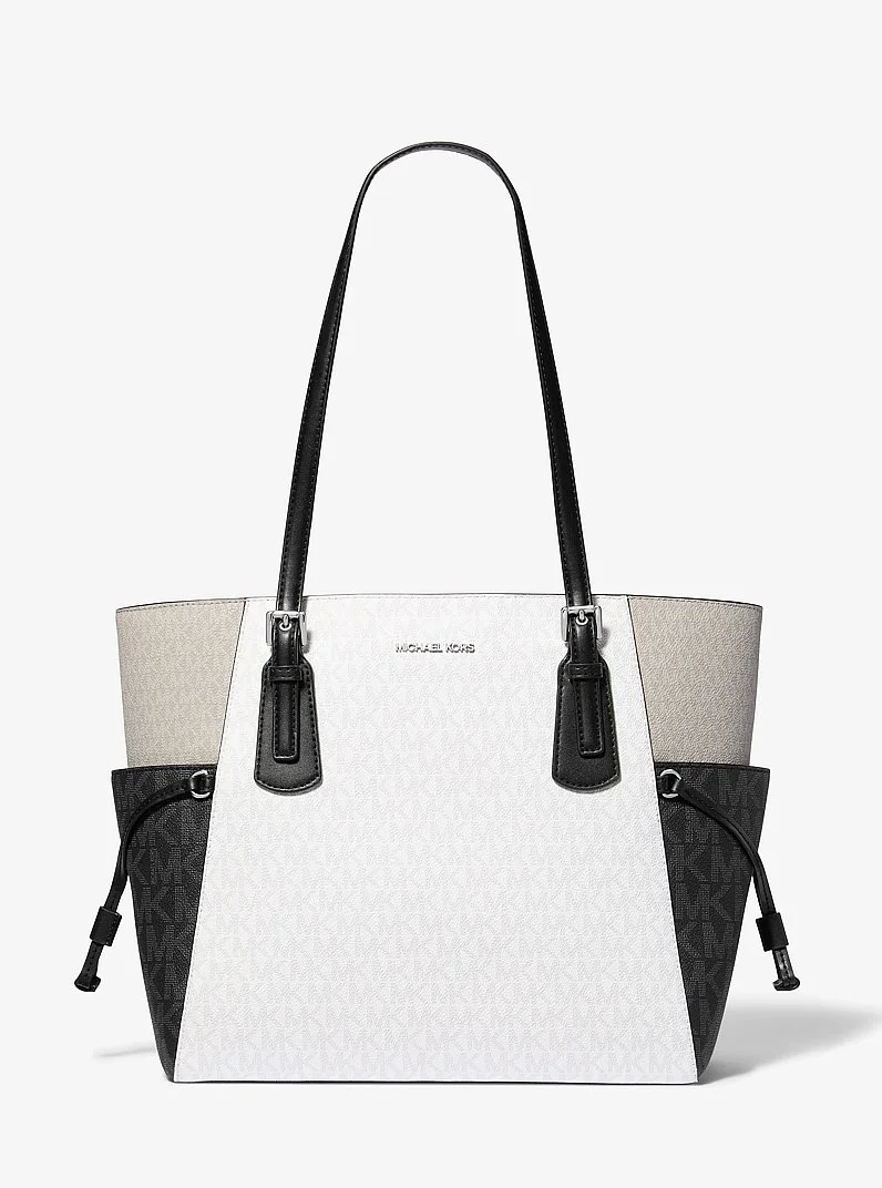 Voyager Large Color-Block Signature Logo Tote Bag - 1