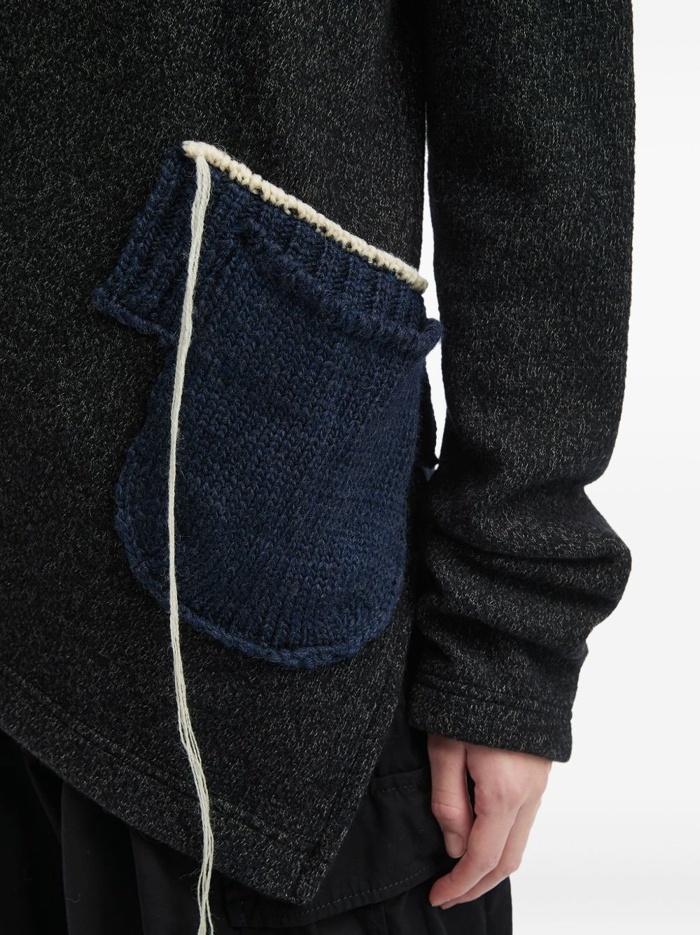 asymmetric pocket-detail sweater - 5