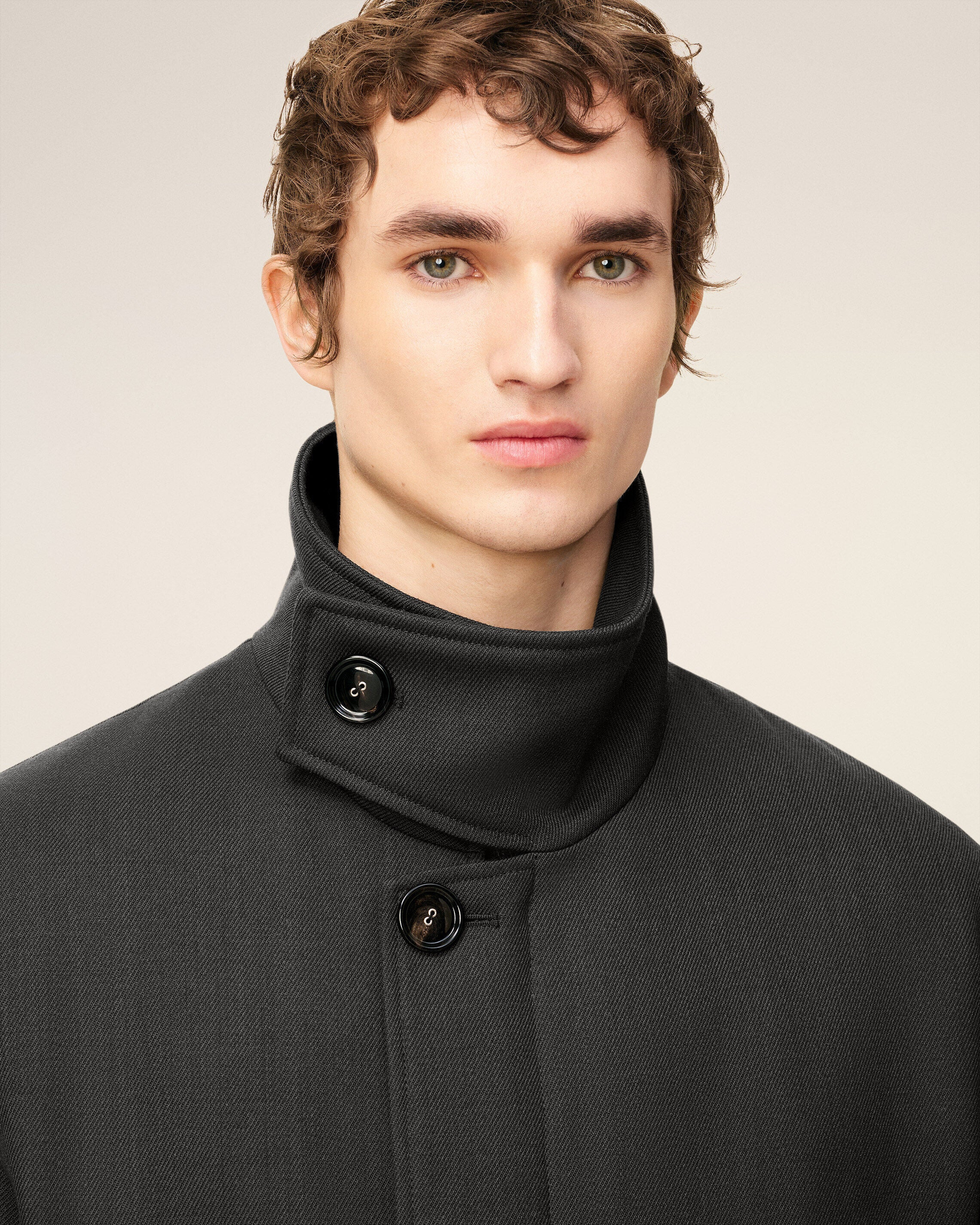 BLACK WOOL HARRINGTON JACKET - 4