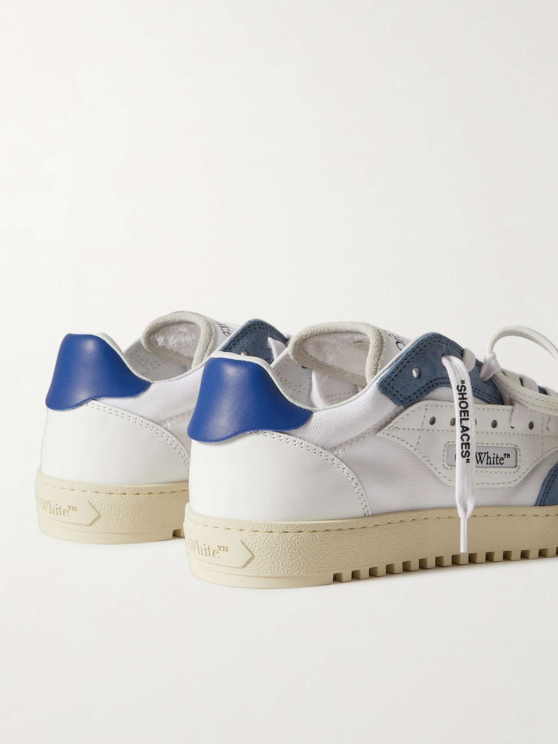 5.0 Leather, Cotton-Canvas and Suede Sneakers 5