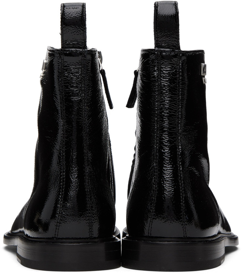 Moschino Black Crinkled Boots outlook