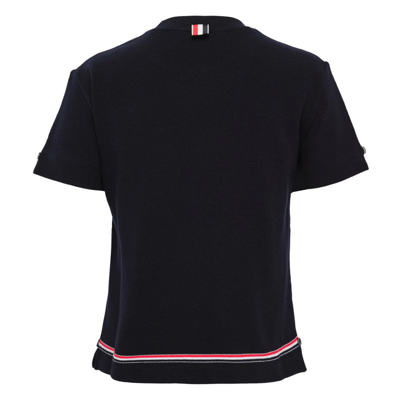 Thom Browne Short Sleeve Notch Tee outlook