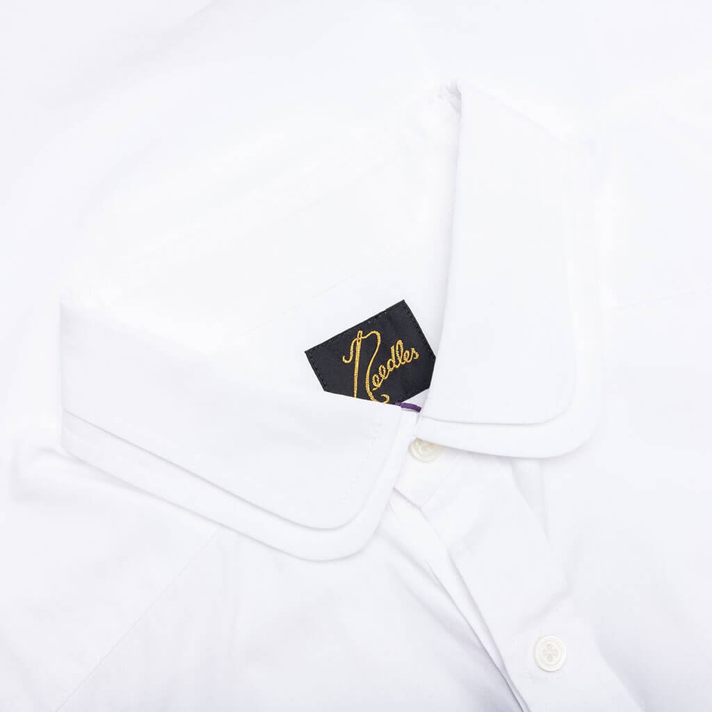 DOUBLE ROUND COLLAR SHIRT - OFF WHITE - 4