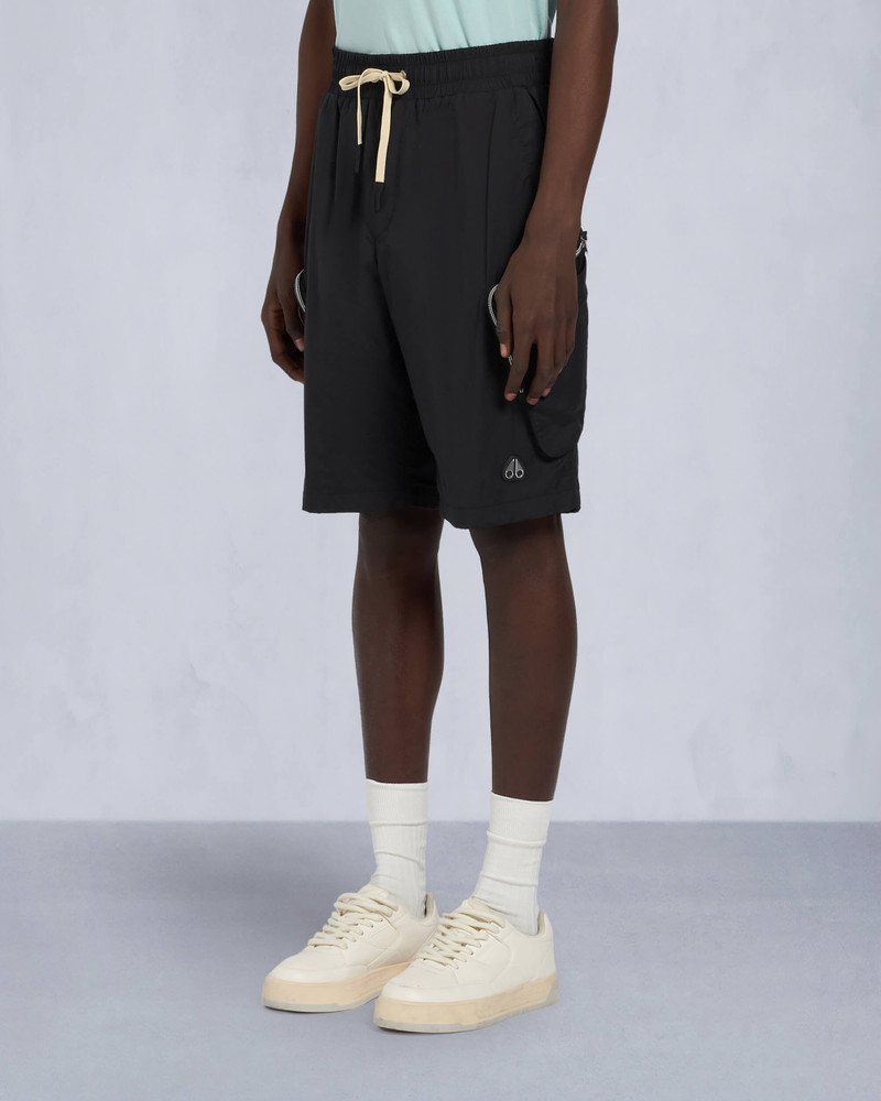 TRISTAN CRINKLE DRAWSTRING SHORTS-BLACK 3