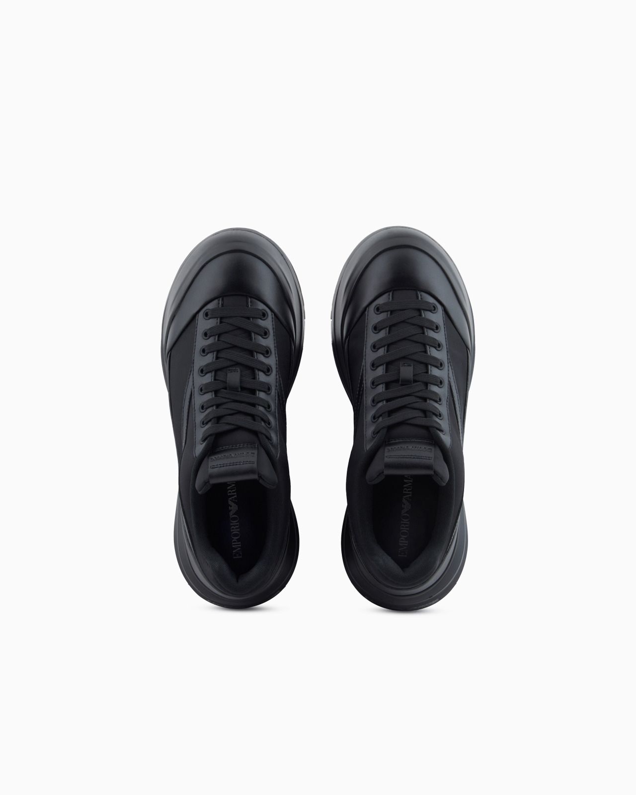 NYLON AND LEATHER SNEAKERS - 3