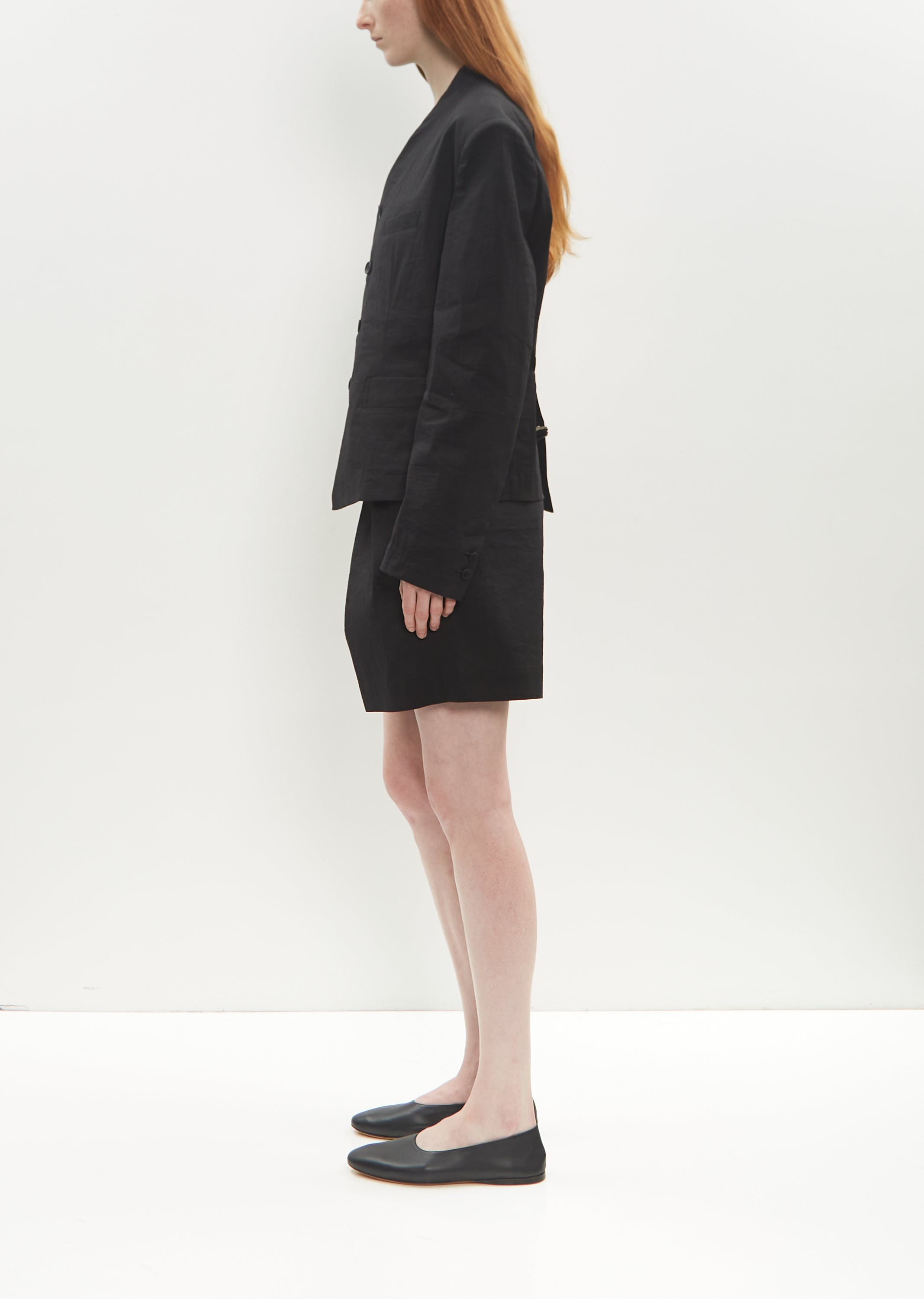 Washi Paper Ensemble U Jacket — Black - 2