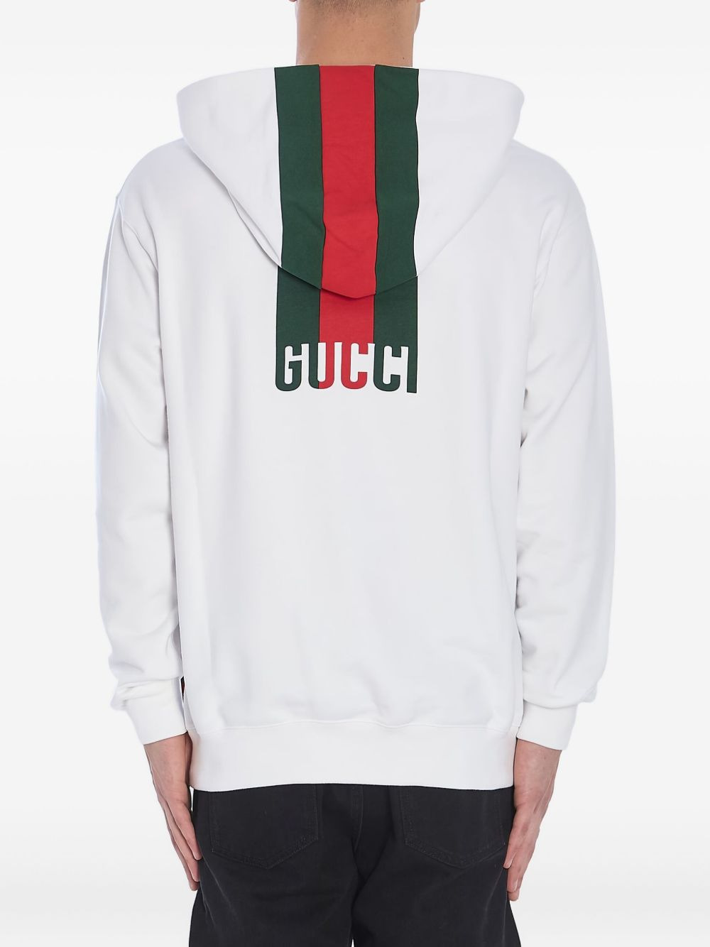 hooded stripe sweatshirt - 4