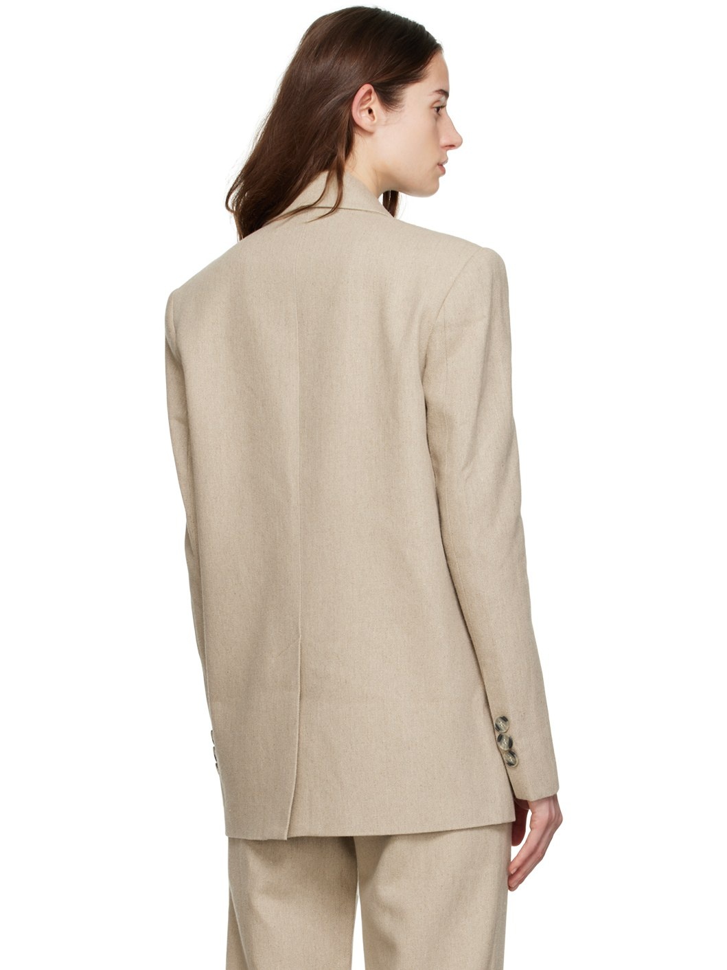 Beige Albo Blazer - 3