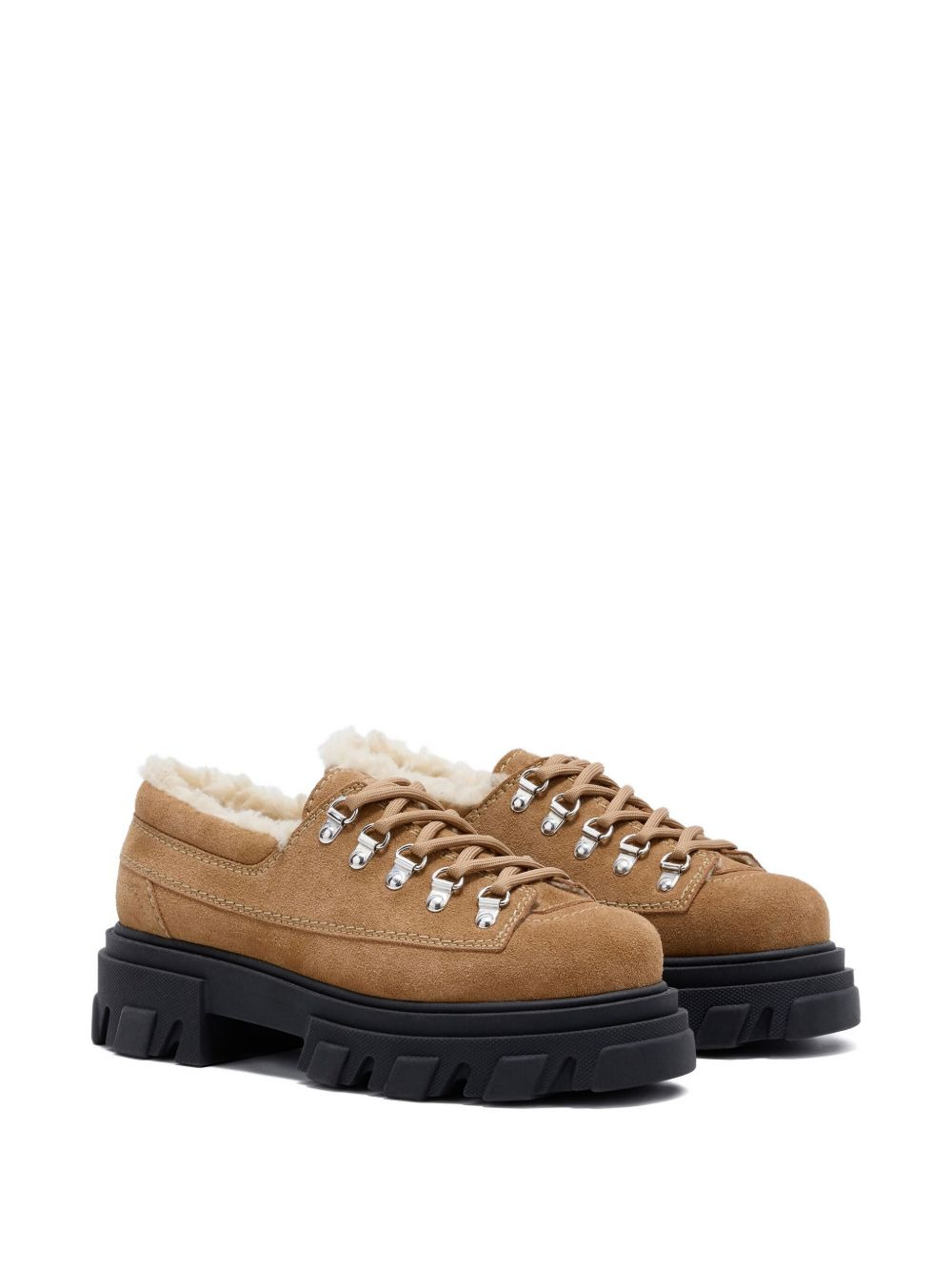 Ganni Women Suede Derbie Shoes - 3