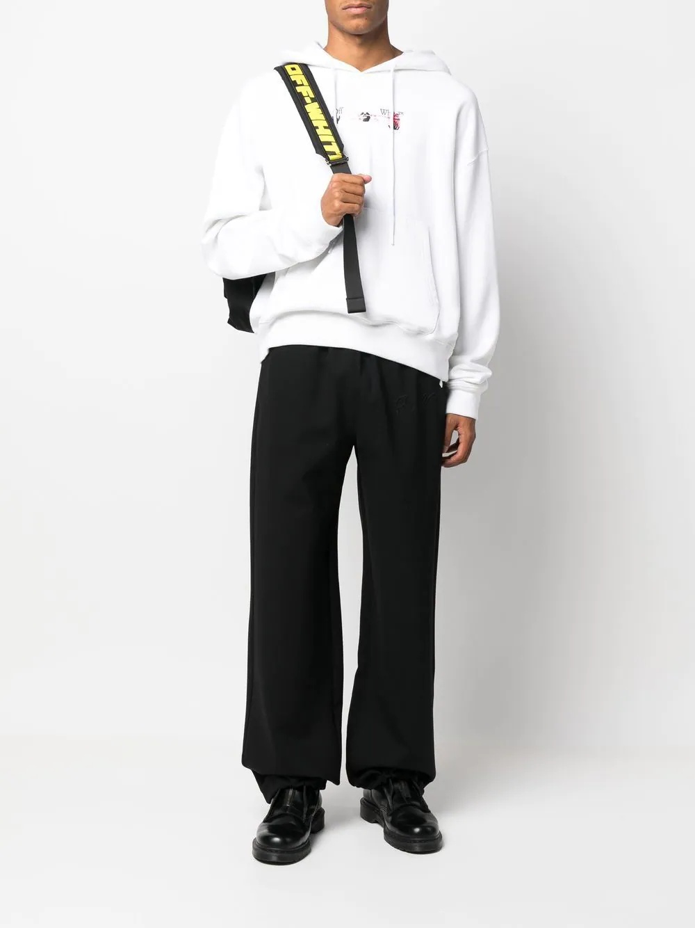 embroidered logo straight-leg sweatpants - 2