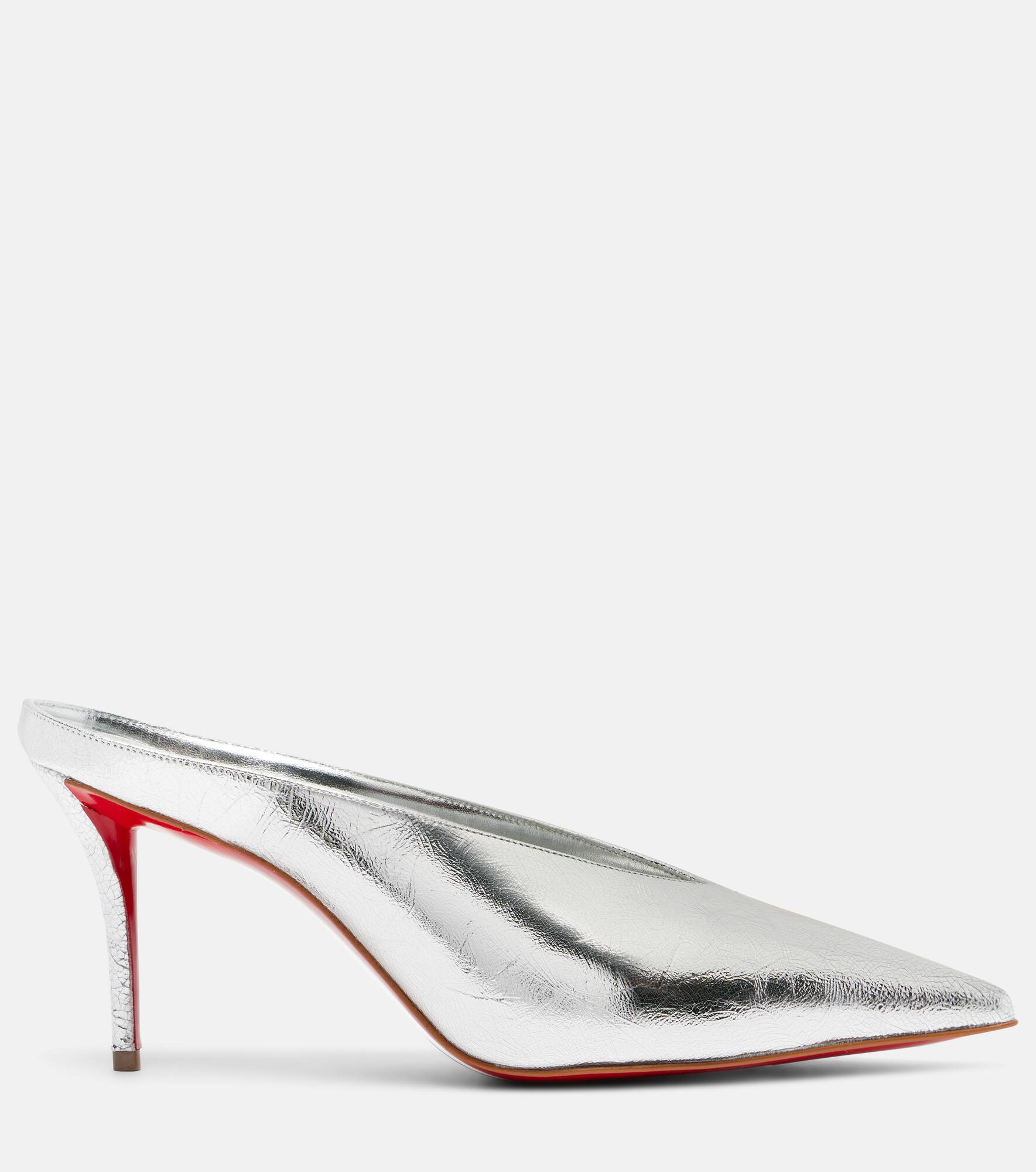 Miss Z 80 metallic leather mules - 4