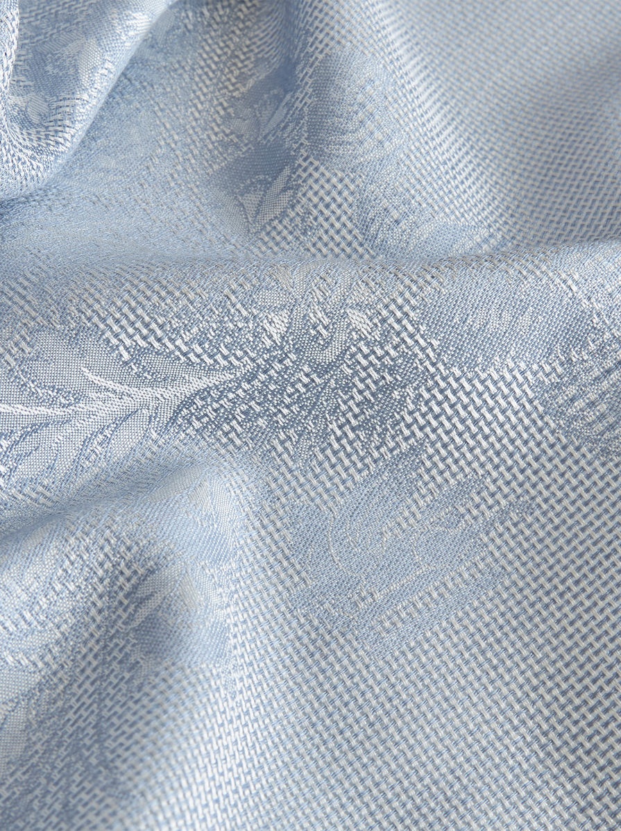 WOOL AND SILK JACQUARD SHAWL - 2