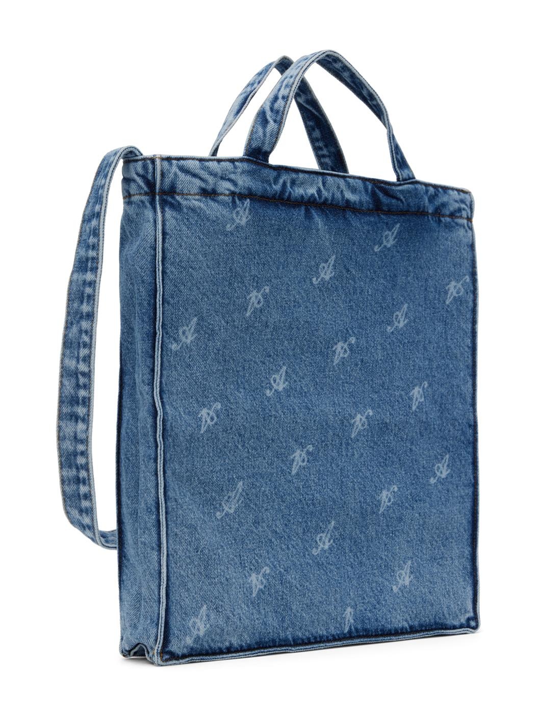 Blue Dune Script A Denim Tote - 3