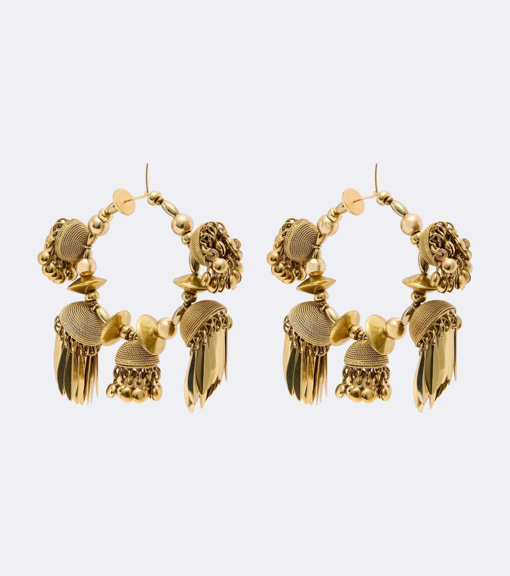 Embellished hoop earrings - 1