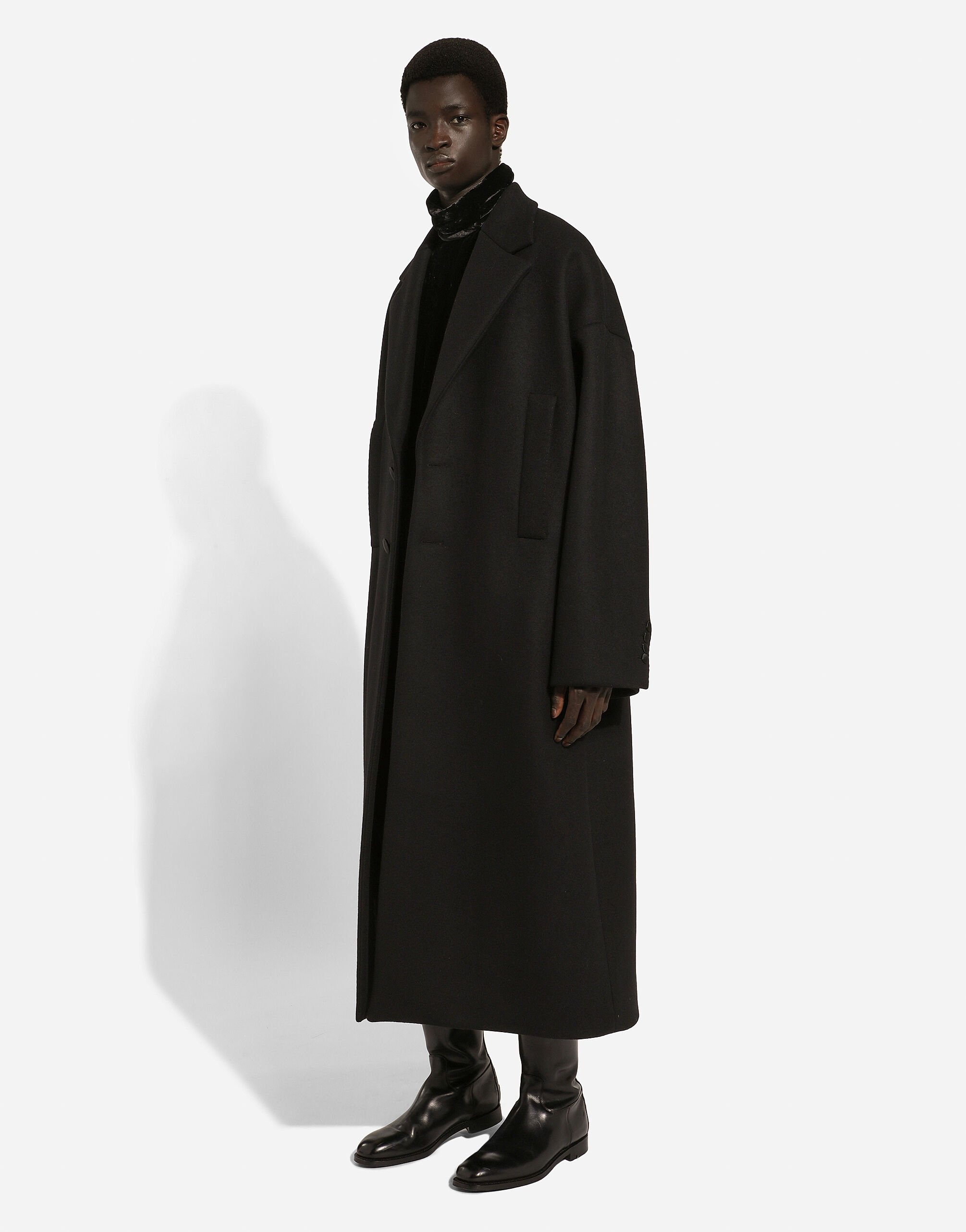 Oversize single-breasted wool coat - 6