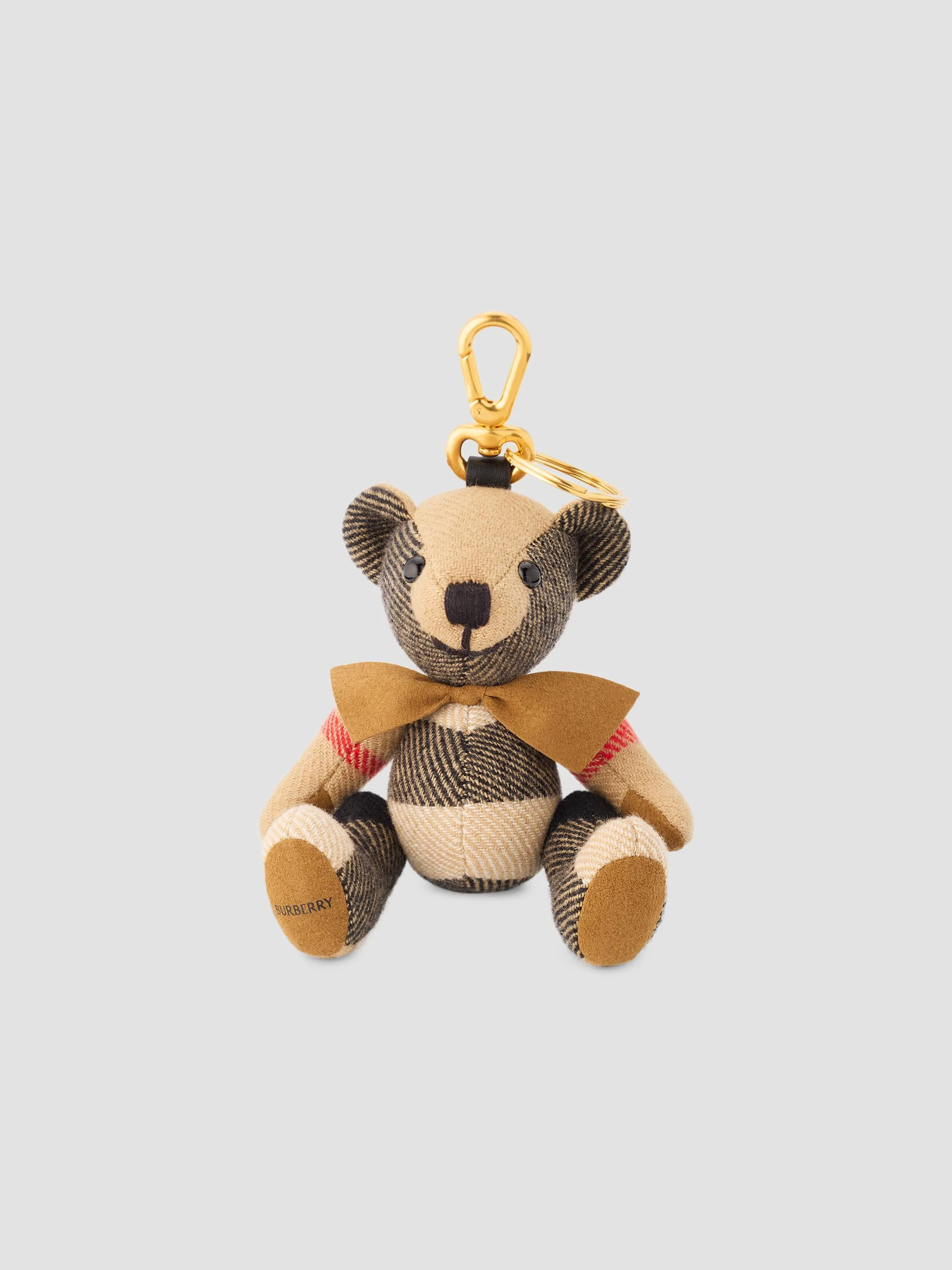 Women's Thomas Check Bear Bag Charm - Beige - 1