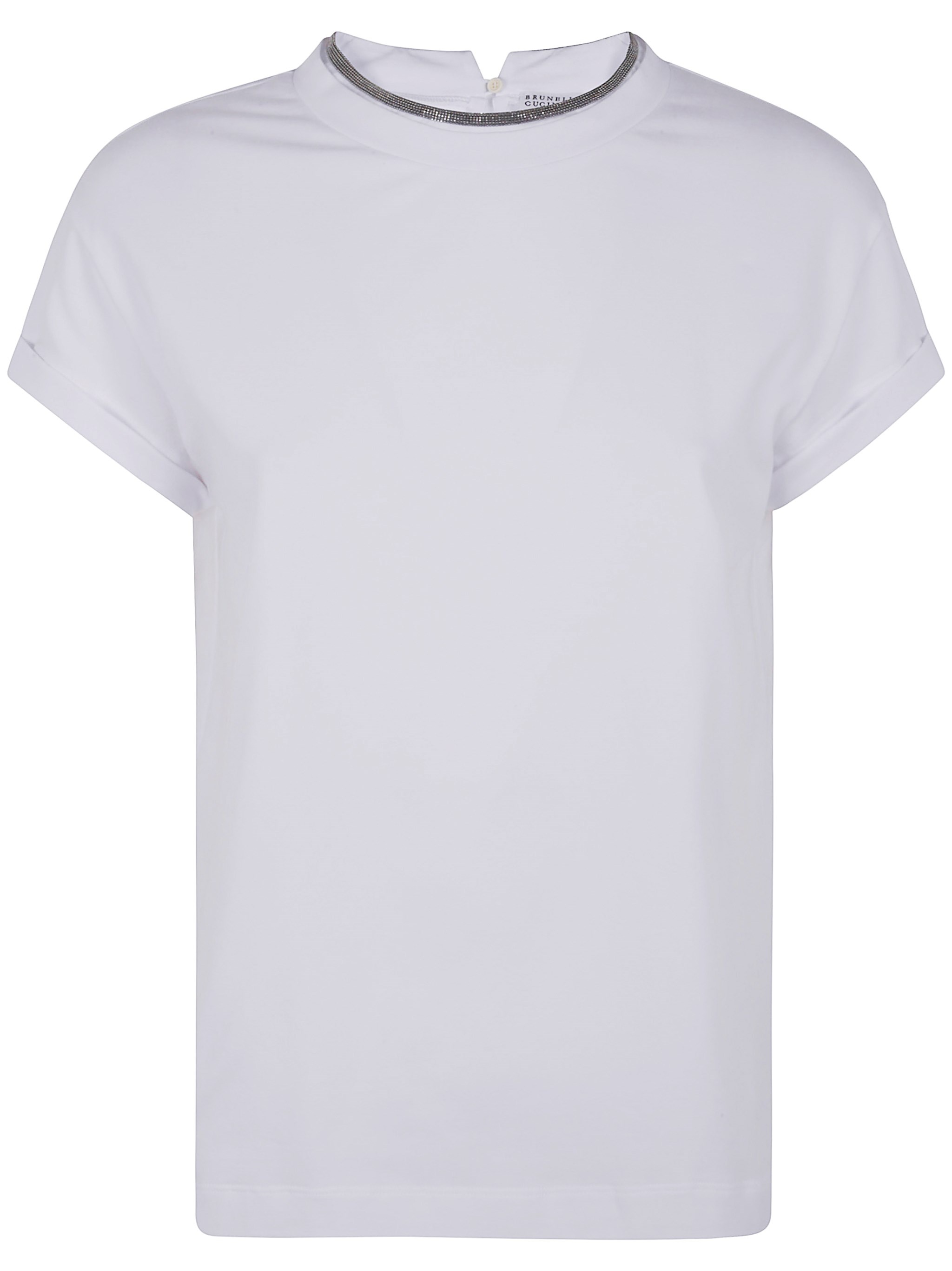 MONILI COLLAR ROUND NECK TEE SHIRT - 1