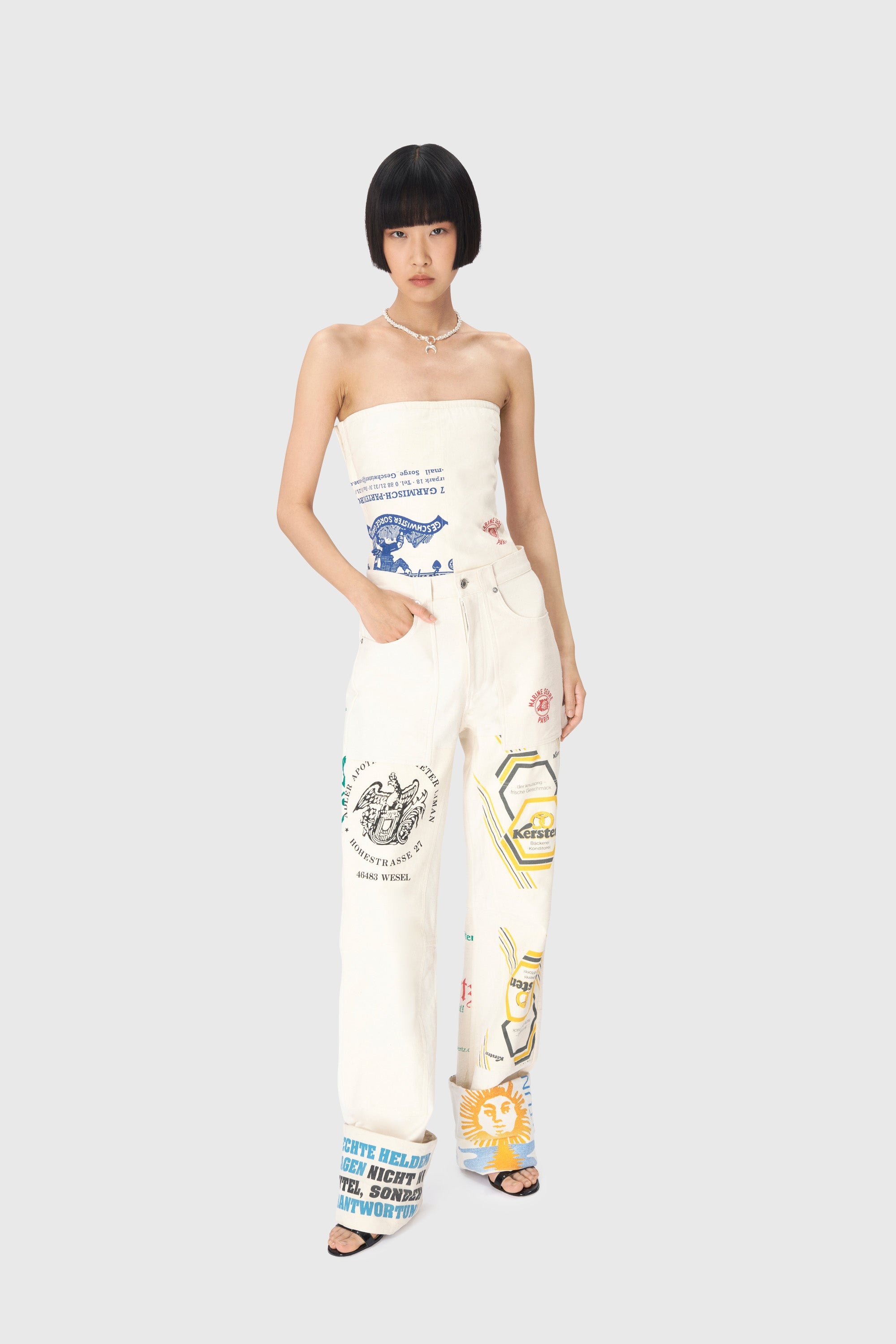 Regenerated Tote Bags Bustier Top - 2