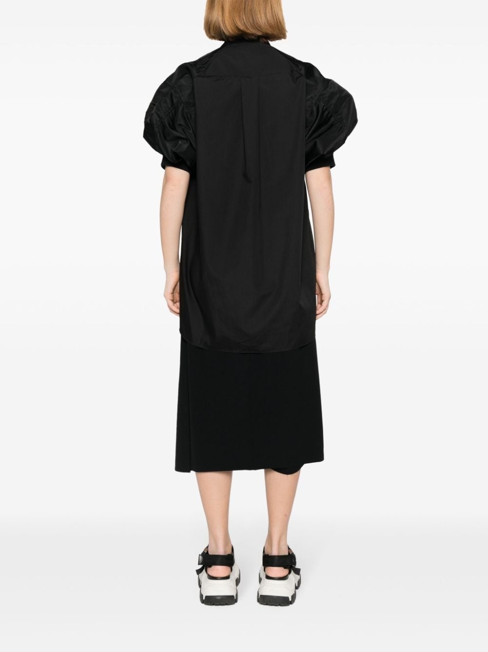 poplin mini shirt dress - 4