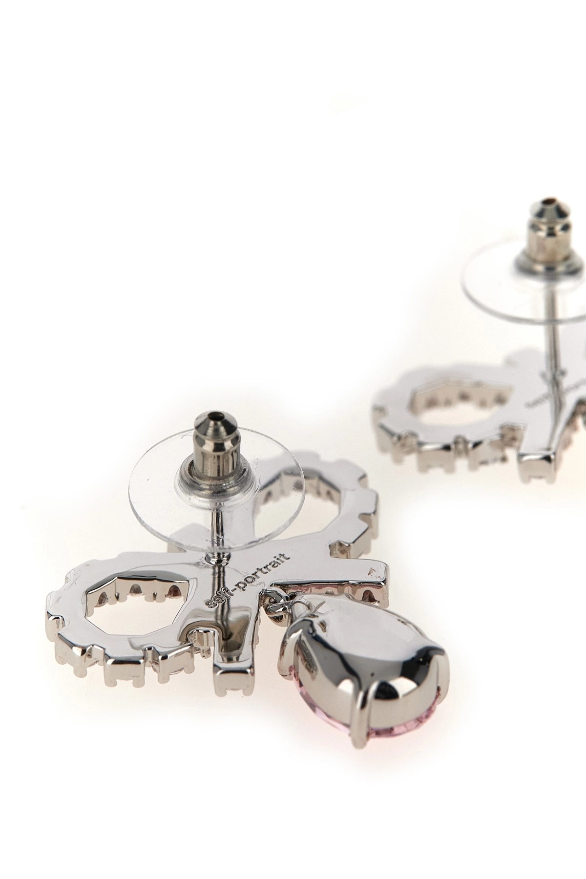 'Micro Bow Pink Droplet' earrings - 2
