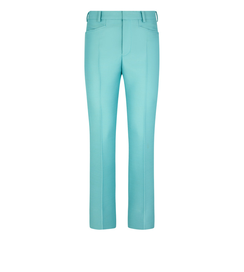 COMPACT HOPSACK WOOL BLEND "WALLIS" TAILORED PANTS - 1