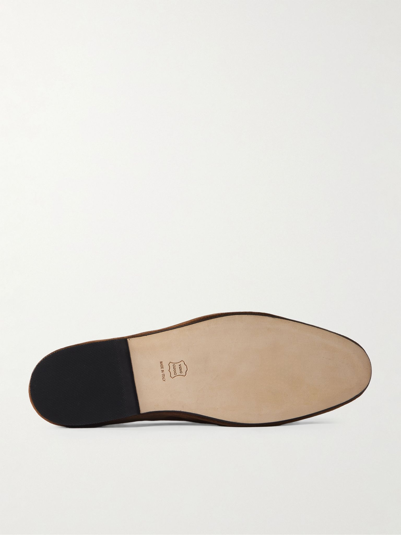 Marphy Tasselled Leather-Trimmed Suede Loafers Brown - 3