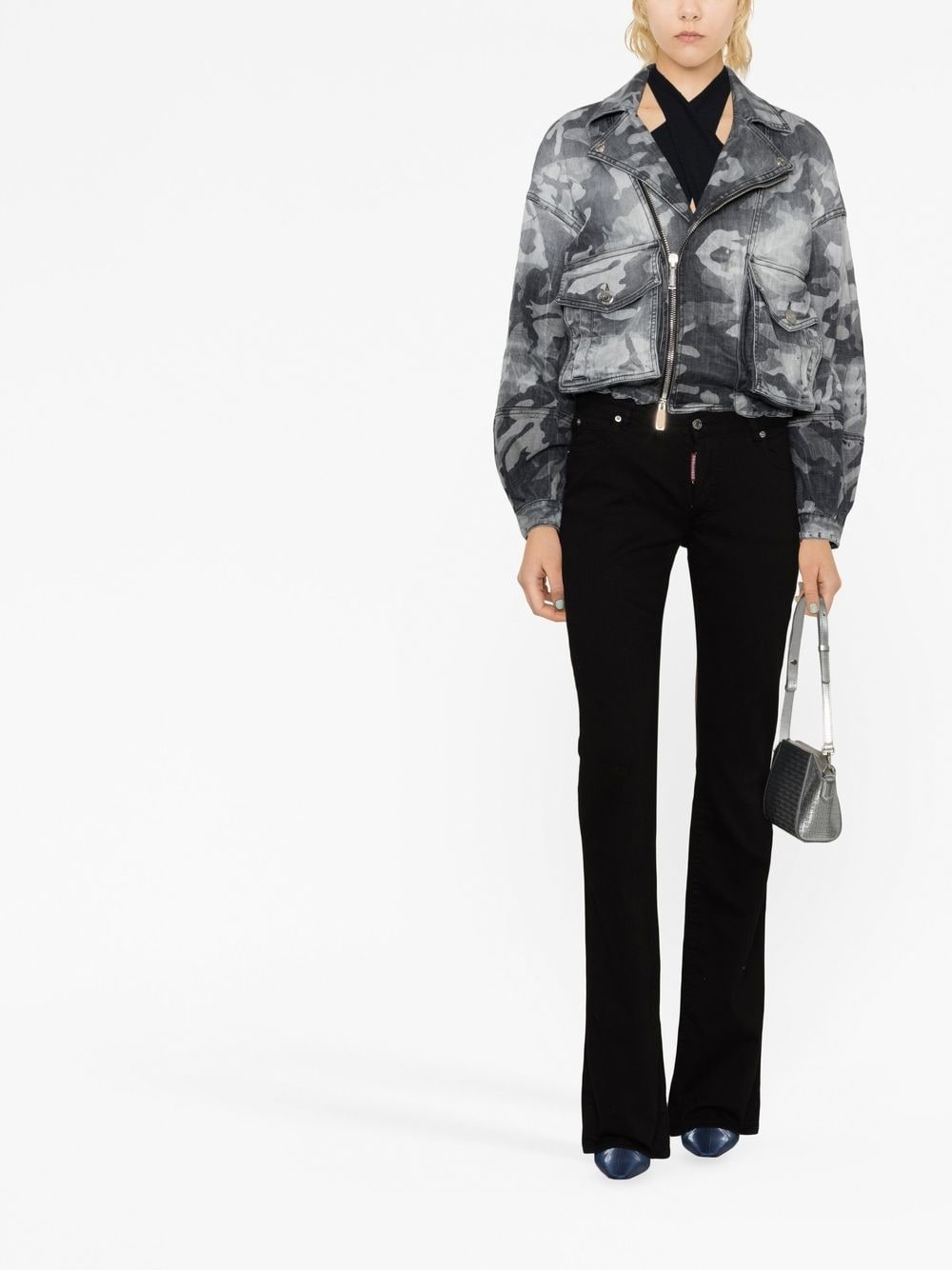 low-rise flared jeans - 2