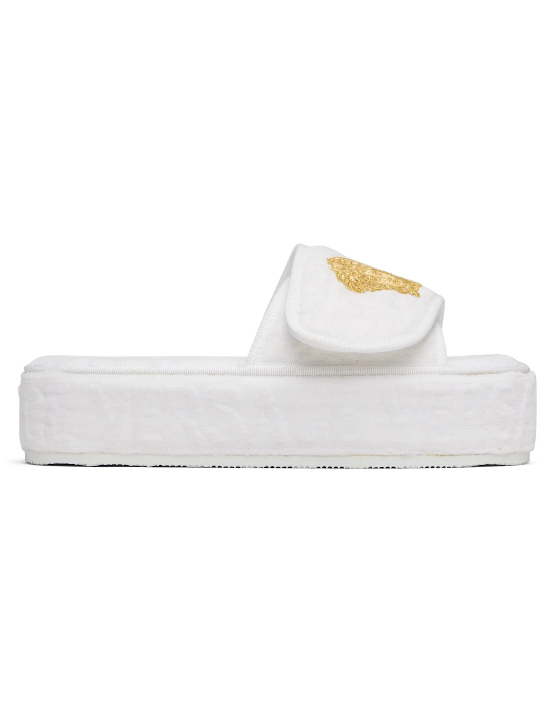 White 'Versace Allover' Slippers - 1