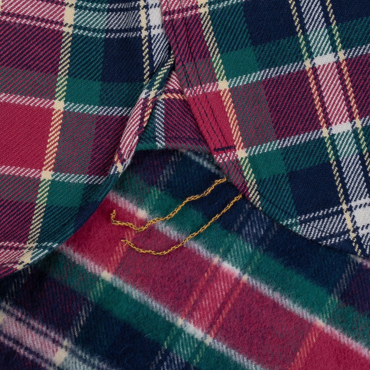 Ultra Heavy Flannel Crazy Check Work Shirt - Navy - 12