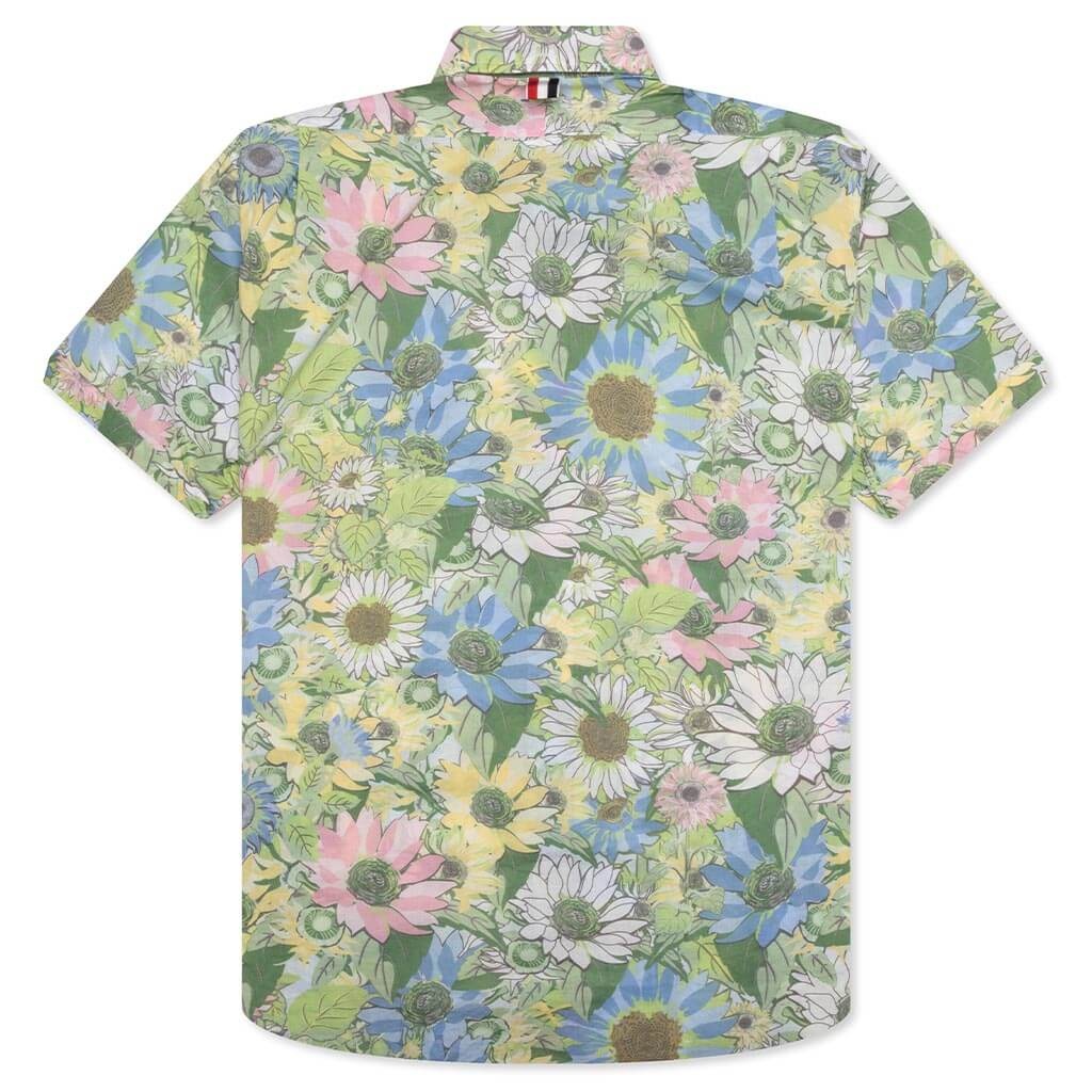 STRAIGHT FIT BUTTON DOWN S/S SHIRT - LIGHT GREEN - 2