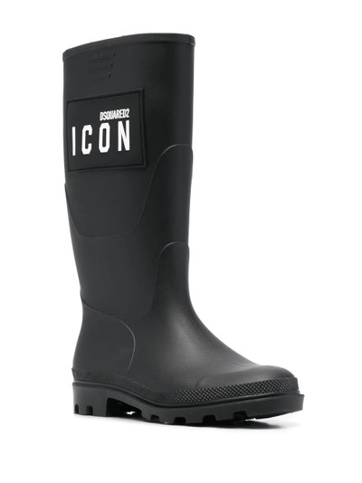 DSQUARED2 Icon-print knee-high boots outlook