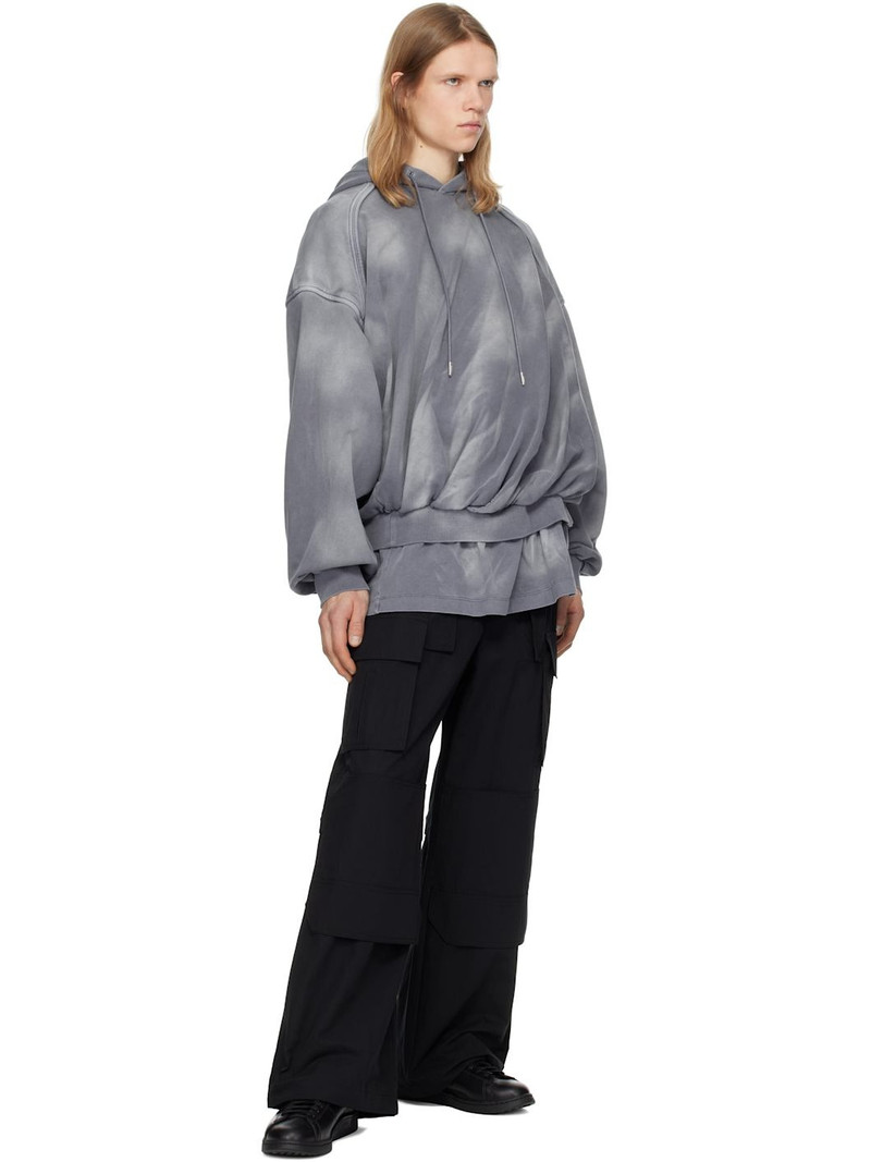 JUUN.J Juun. J Black Cotton Wide Work Cargo Pants outlook