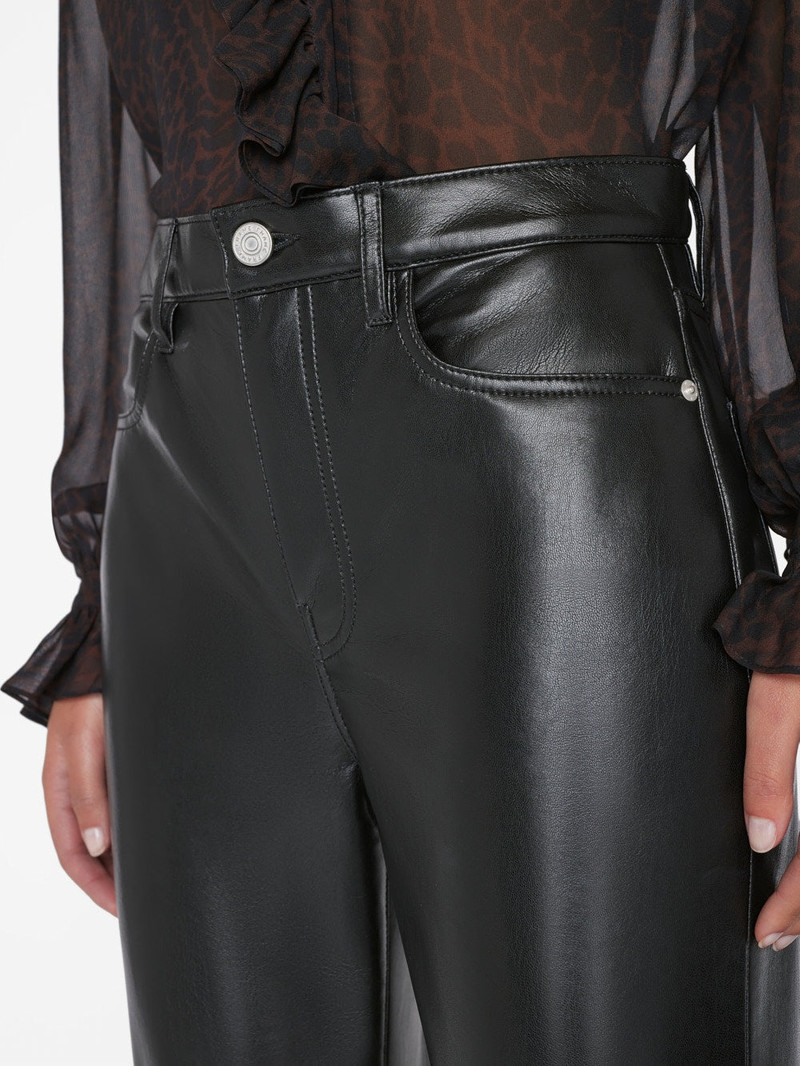 Recycled Leather Le Jane Crop in Noir 5