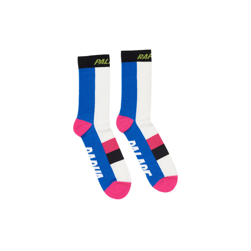 PALACE PALACE RAPHA MERINO SOCKS WHITE / BLUE / PINK outlook