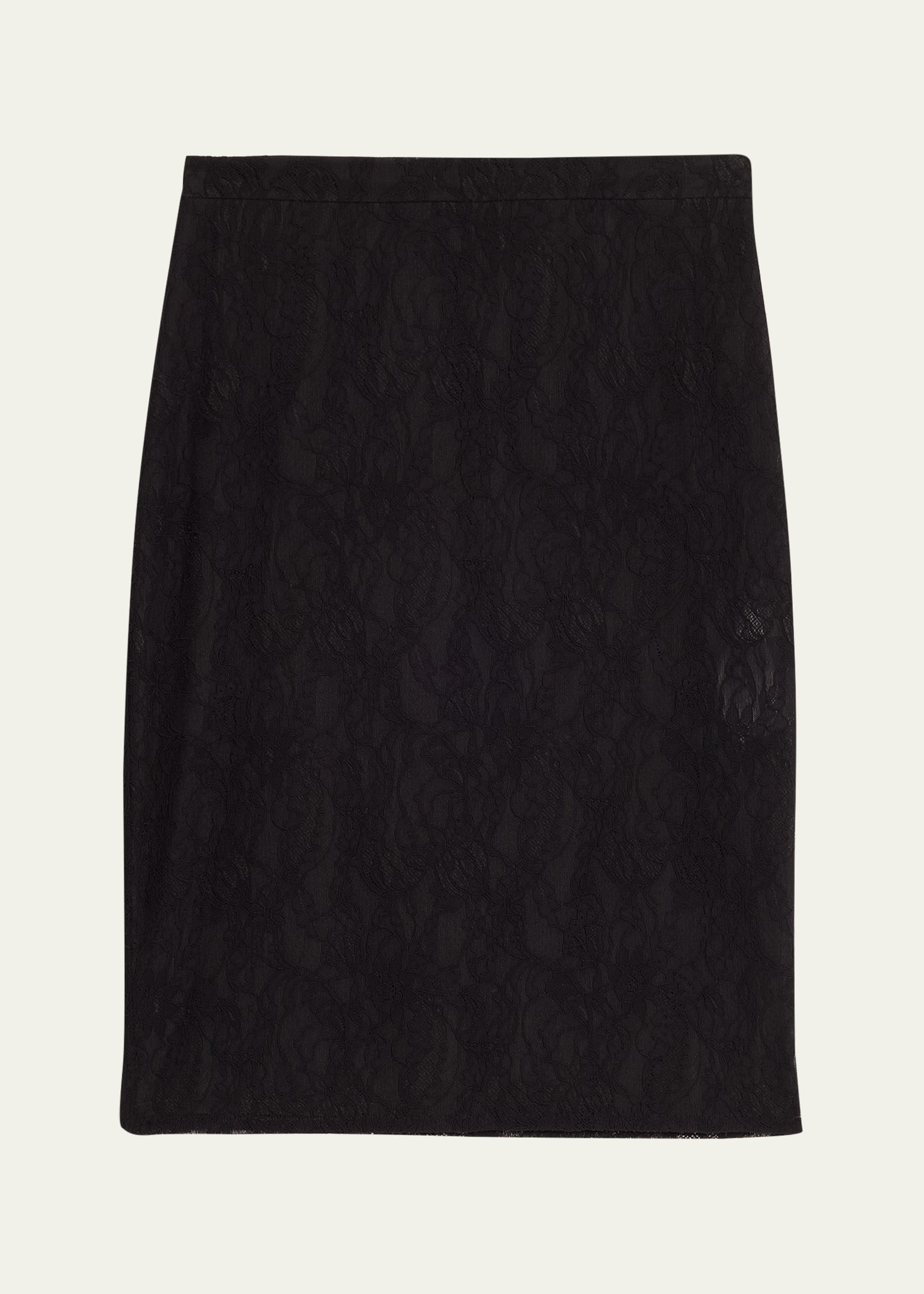 Stretch Lace Pencil Skirt - 1
