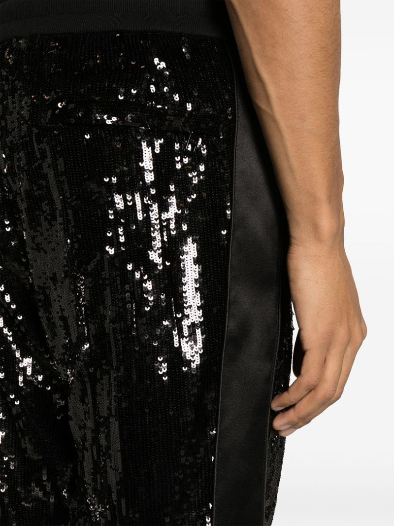sequin-embellished side-panel trousers 5