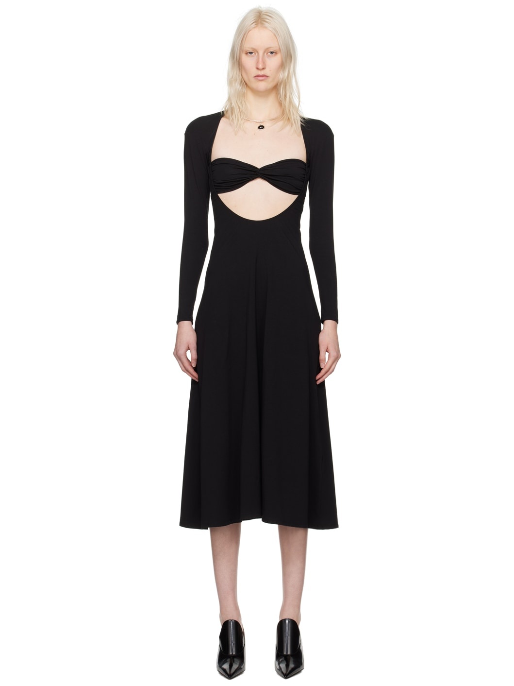 Black Baes Midi Dress - 1