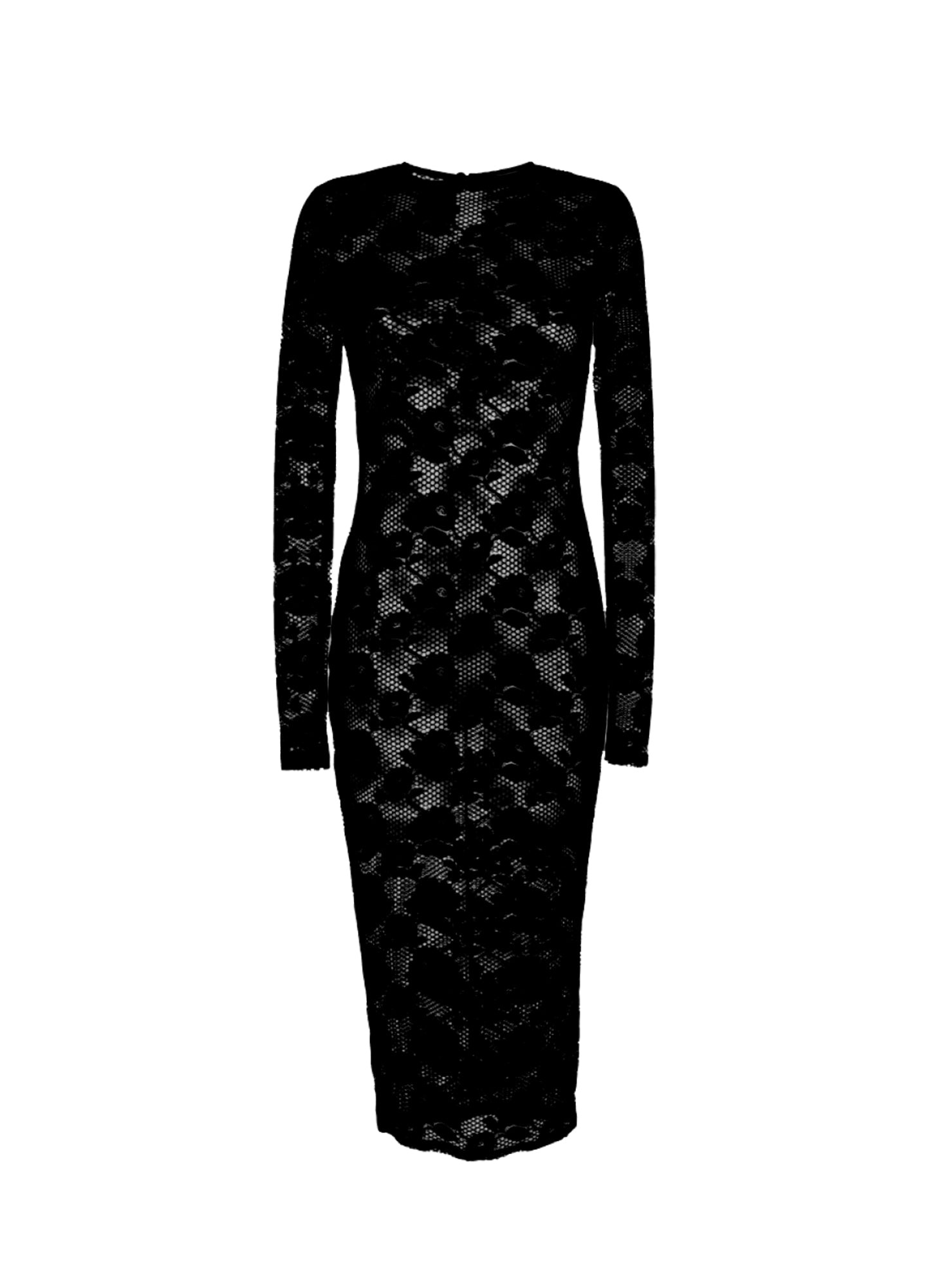 Le Stretch Lace Long Sleeve Dress - 4