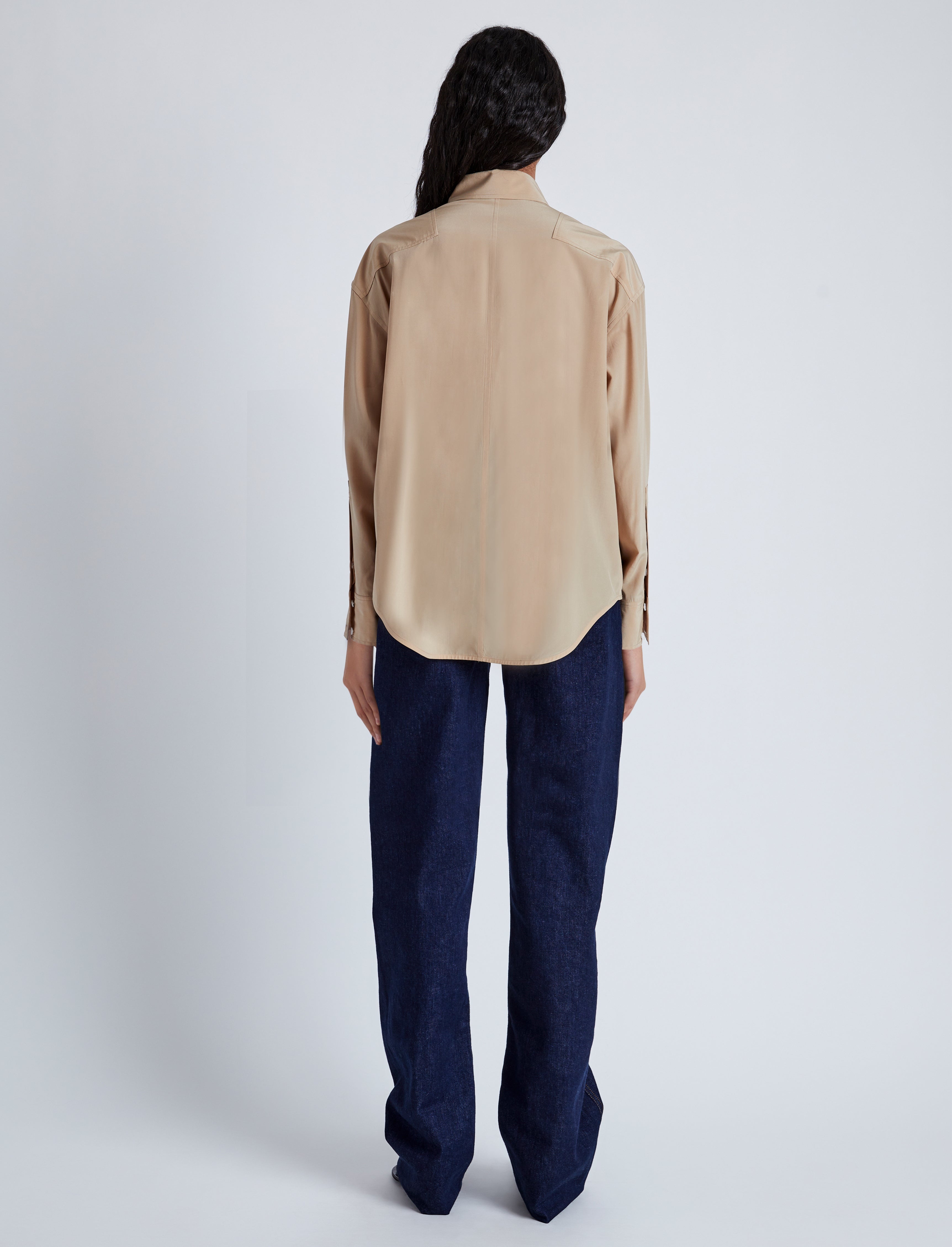 Demi Blouse in Stretch Silk Viscose - 5