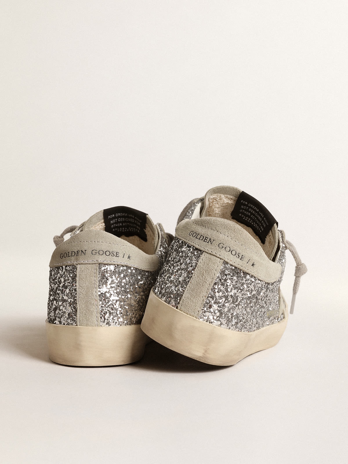 Super-Star in silver glitter with ice-gray suede star - 4