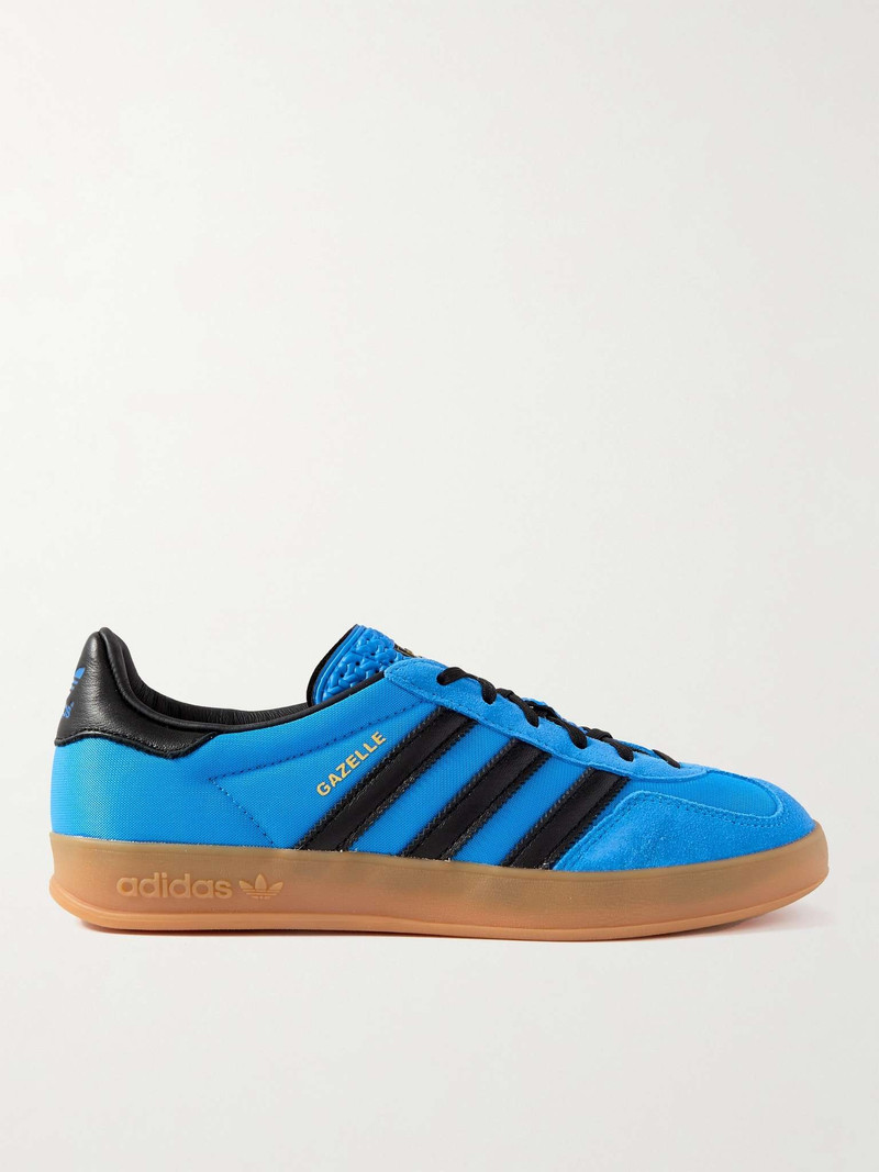 Gazelle Indoor Leather-Trimmed Suede Sneakers - 1