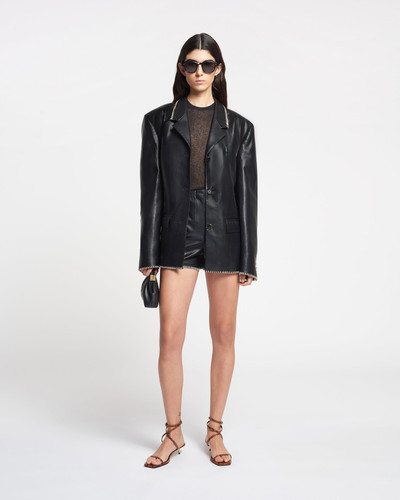 Nanushka Belted Okobor™ Alt-Leather Blazer outlook