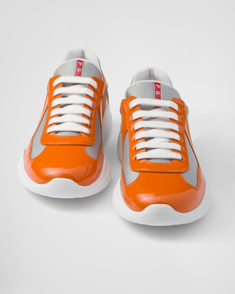 Patent leather and technical fabric Prada America's Cup sneakers 5